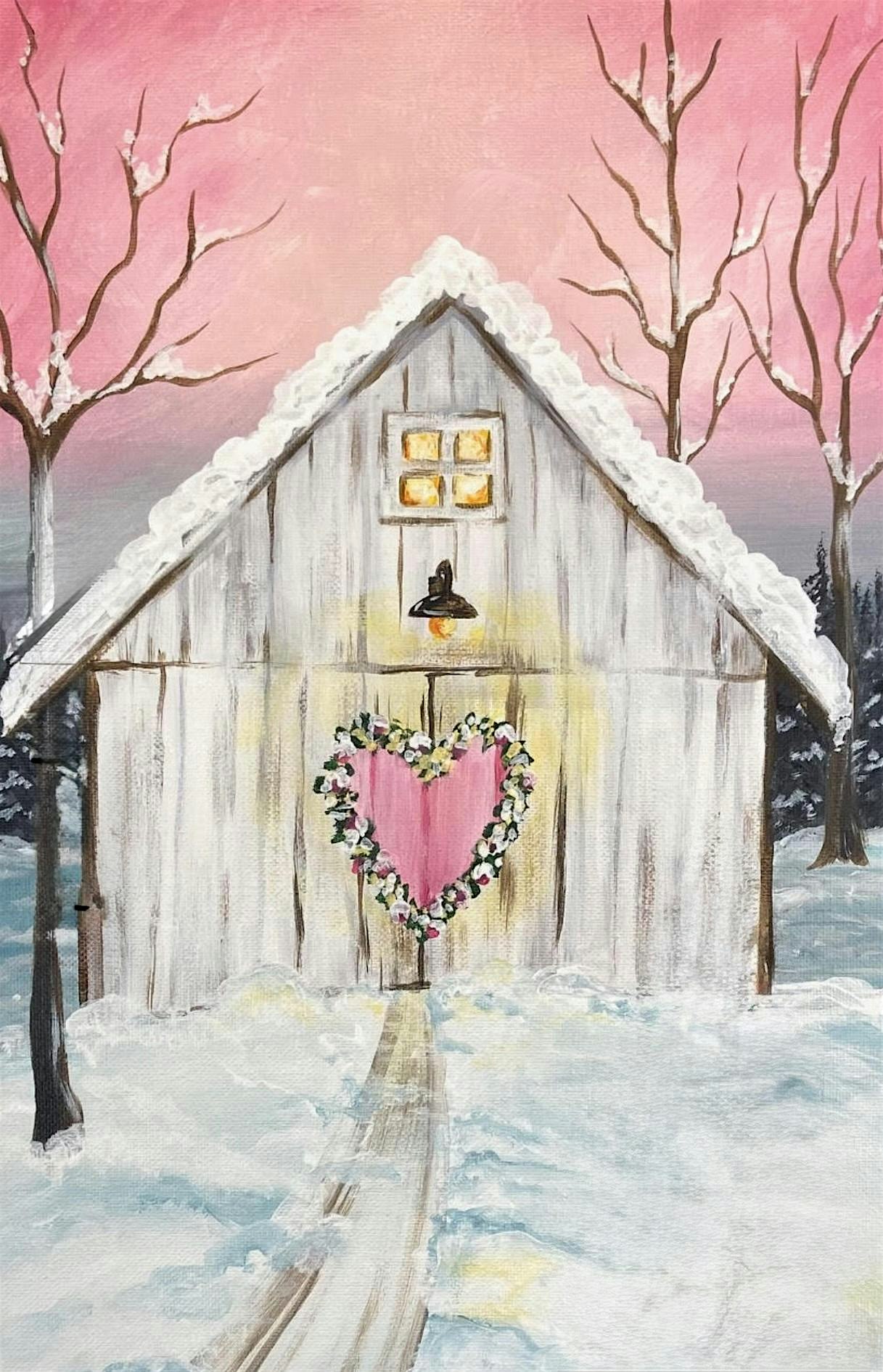 Paint with Ashley Blake Romantic Barn Paint Night – Springfield, IL