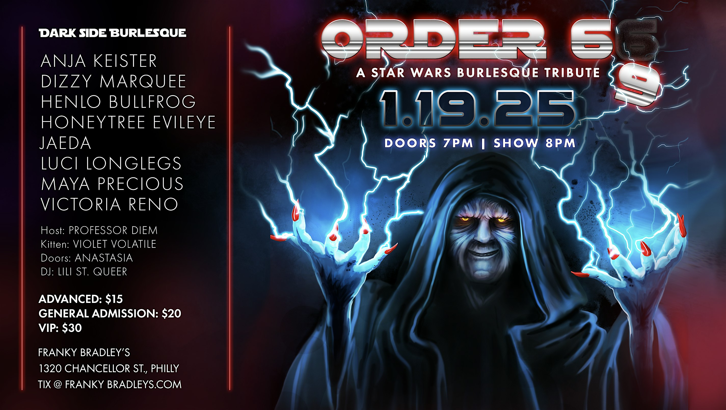 Dark Side Burlesque’s Order 69: A Burlesque Tribute to Star Wars – Philadelphia, PA