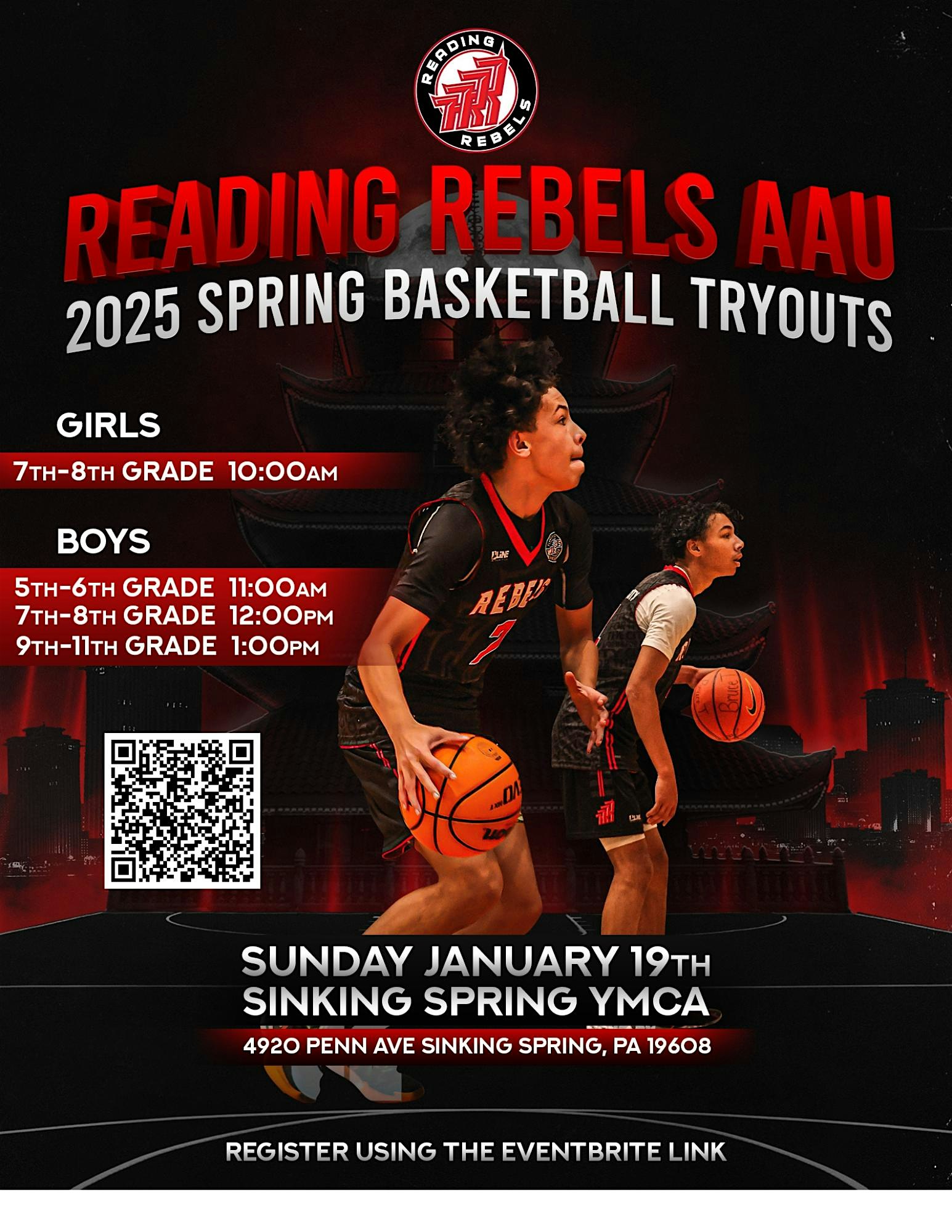 Rebels 2025 Spring AAU Tryouts – Sinking Spring, PA