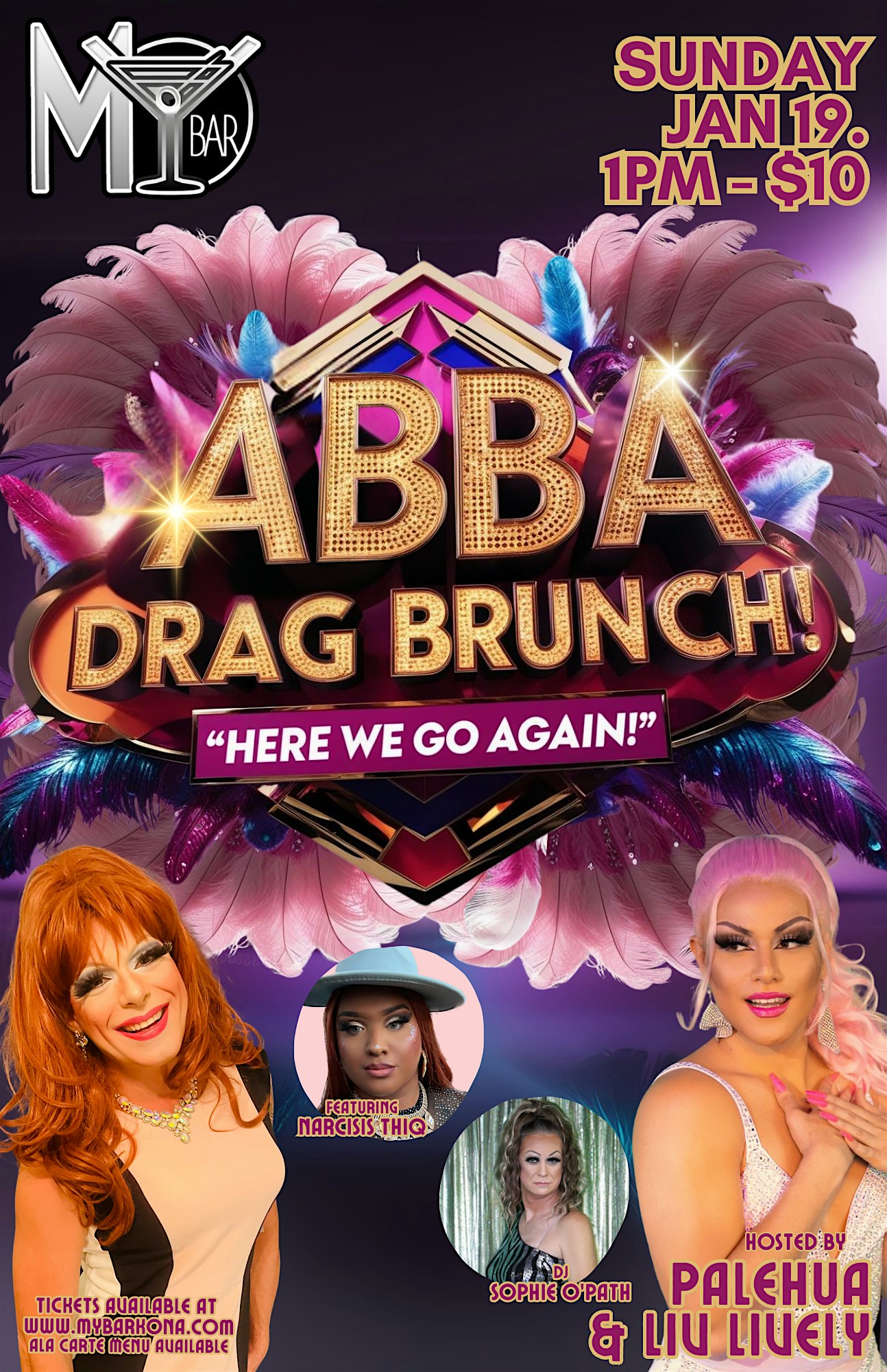 DRAG BRUNCH @MY BAR: ABBA EDITION V2! – Kailua-Kona, HI