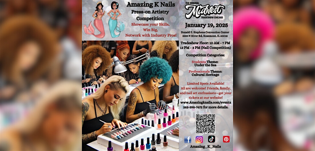 Amazing K Nails Press-on Artistry Competition at the Midwest Tradeshow – Rosemont, IL