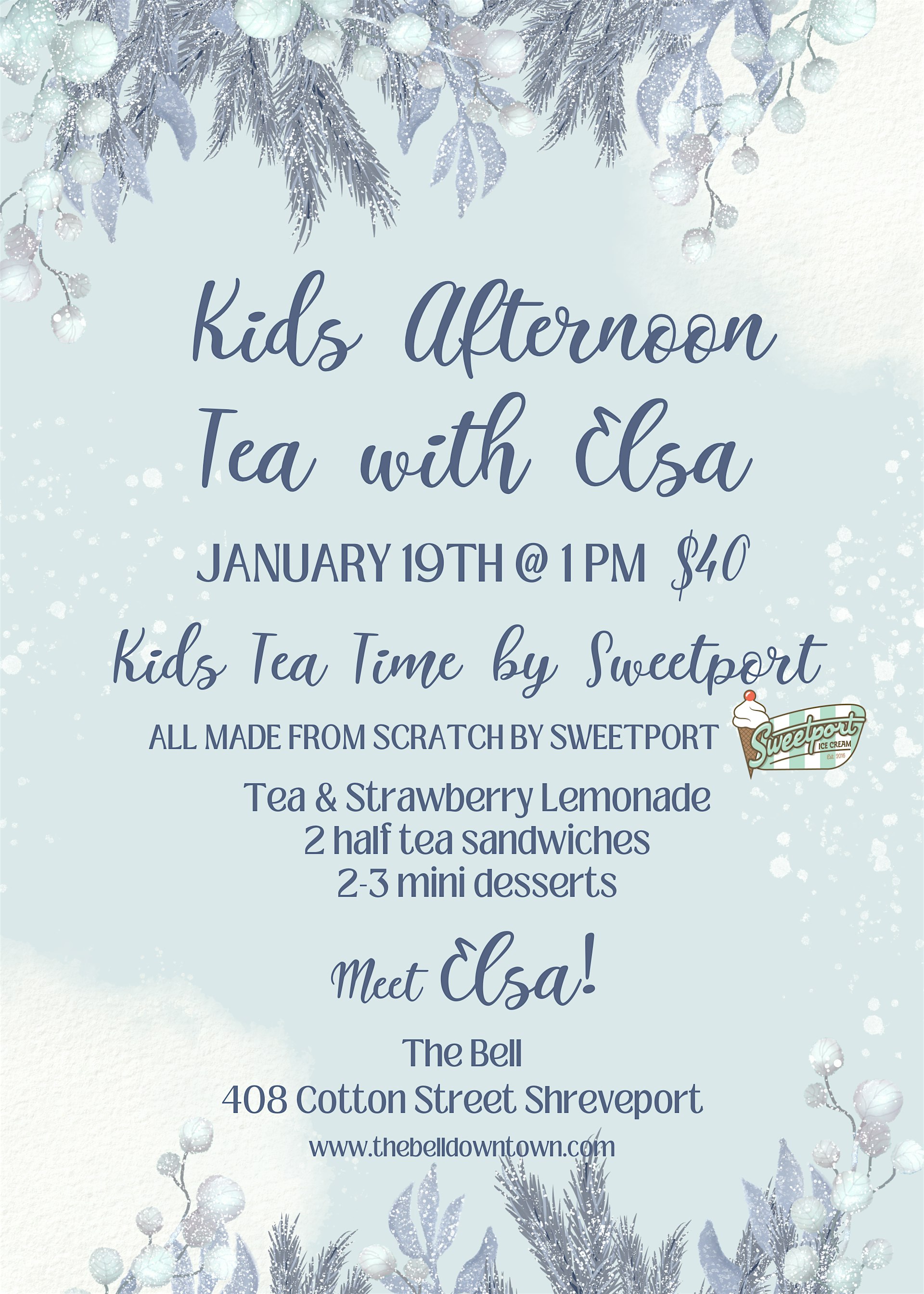 Kids Afternoon Tea with Elsa – Shreveport, LA