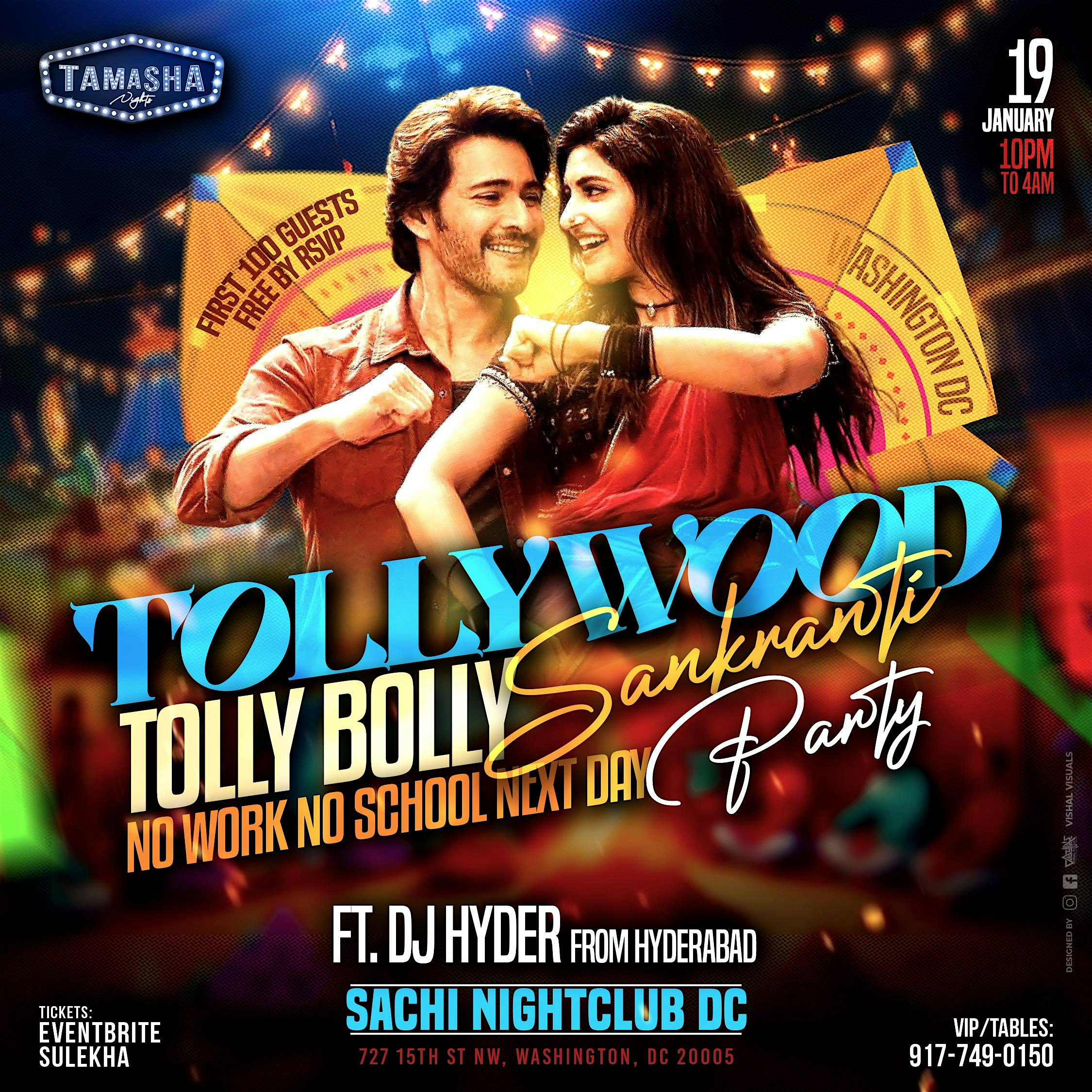 D.C. TOLLYWOOD-BOLLYWOOD SANKRANTI PARTY FT. DJ HYDER @SACHI NIGHTCLUB – Washington, DC