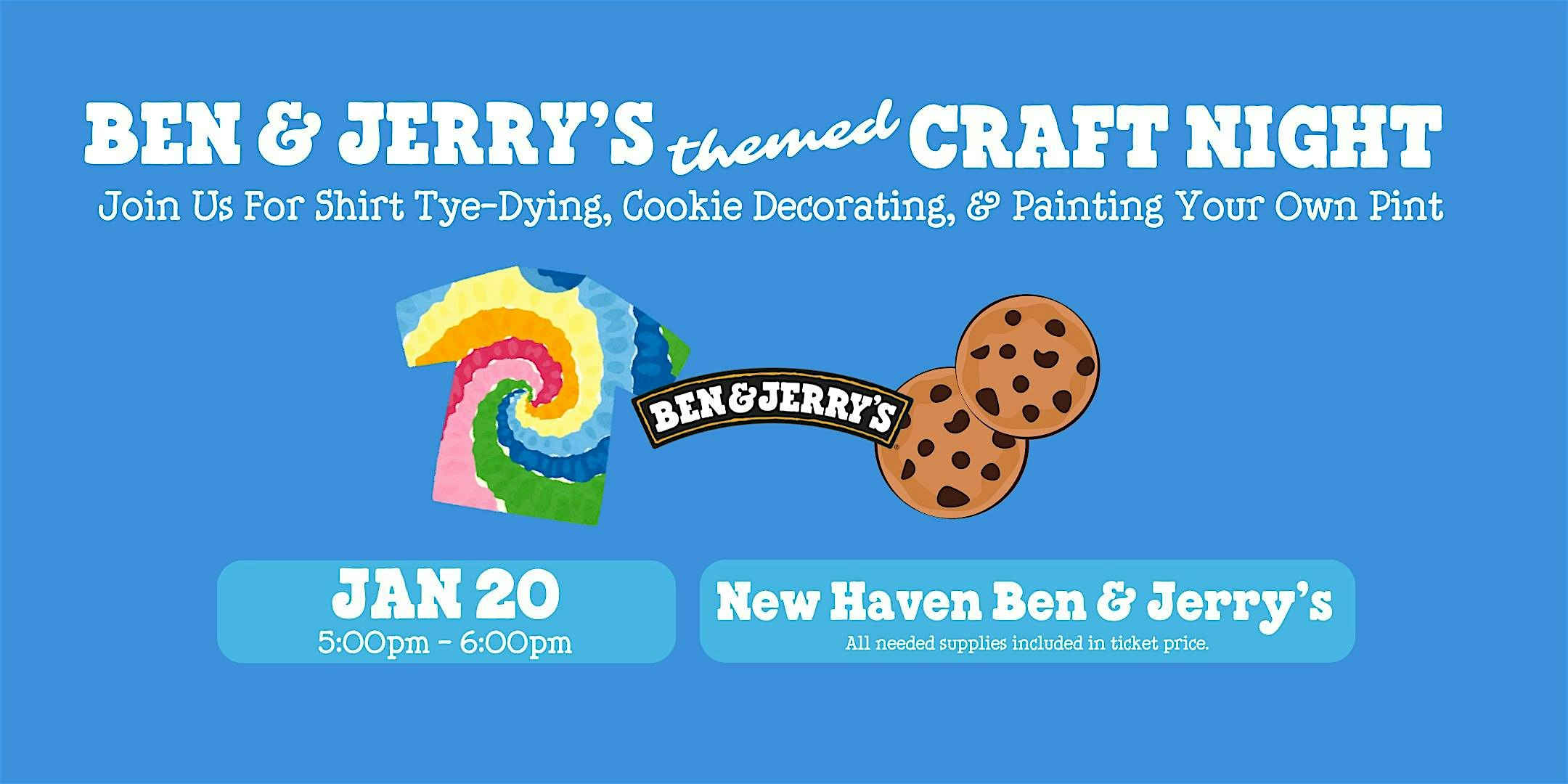 Ben & Jerry’s Craft Night New Haven – New Haven, CT