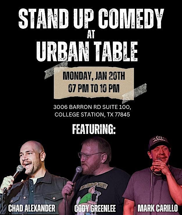 Comedy Night at Urban Table – College Station, TX