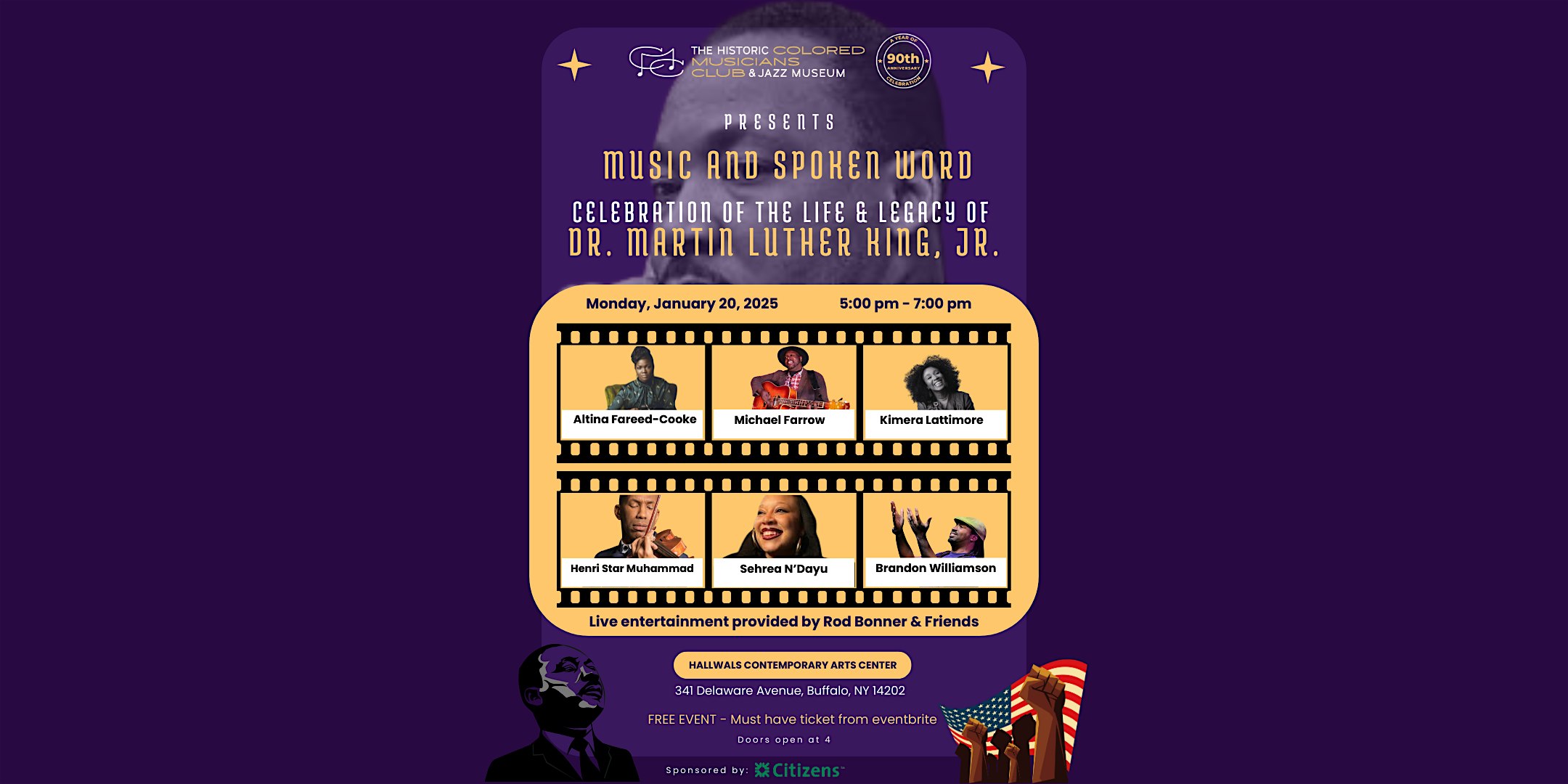 The Historic Colored Musician Club presents MUSIC and SPOKEN WORD – Buffalo, NY