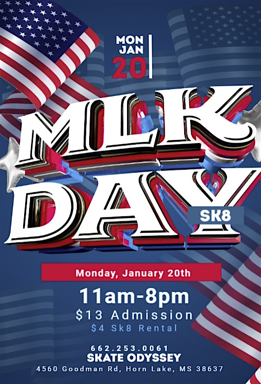 MLK Holiday Skate 1st 50 FREE ADMISSION – Horn Lake, MS