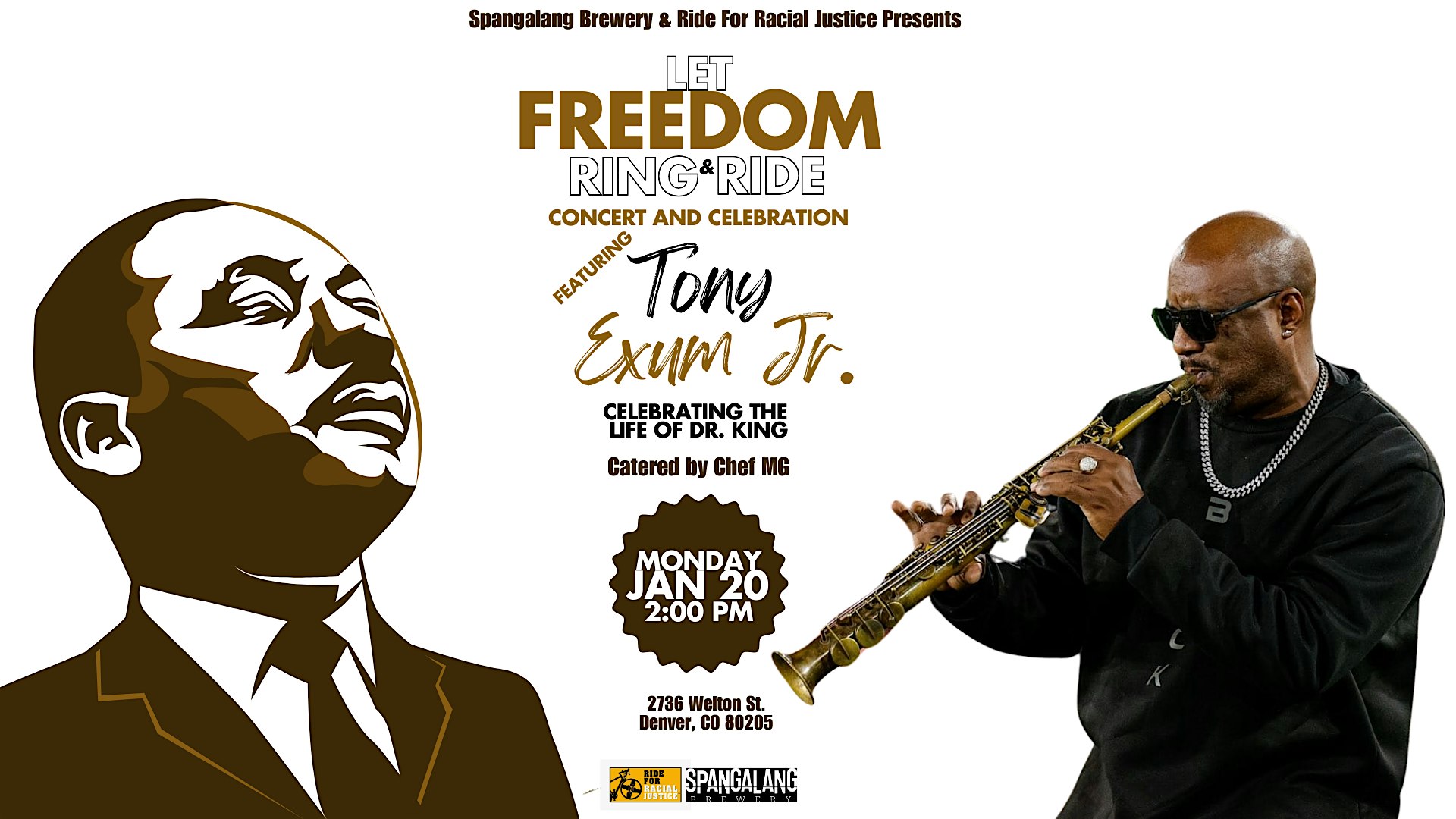 Let Freedom Ring & Ride | Jazz Concert Honoring Dr MLK JR feat Tony Exum – Denver, CO