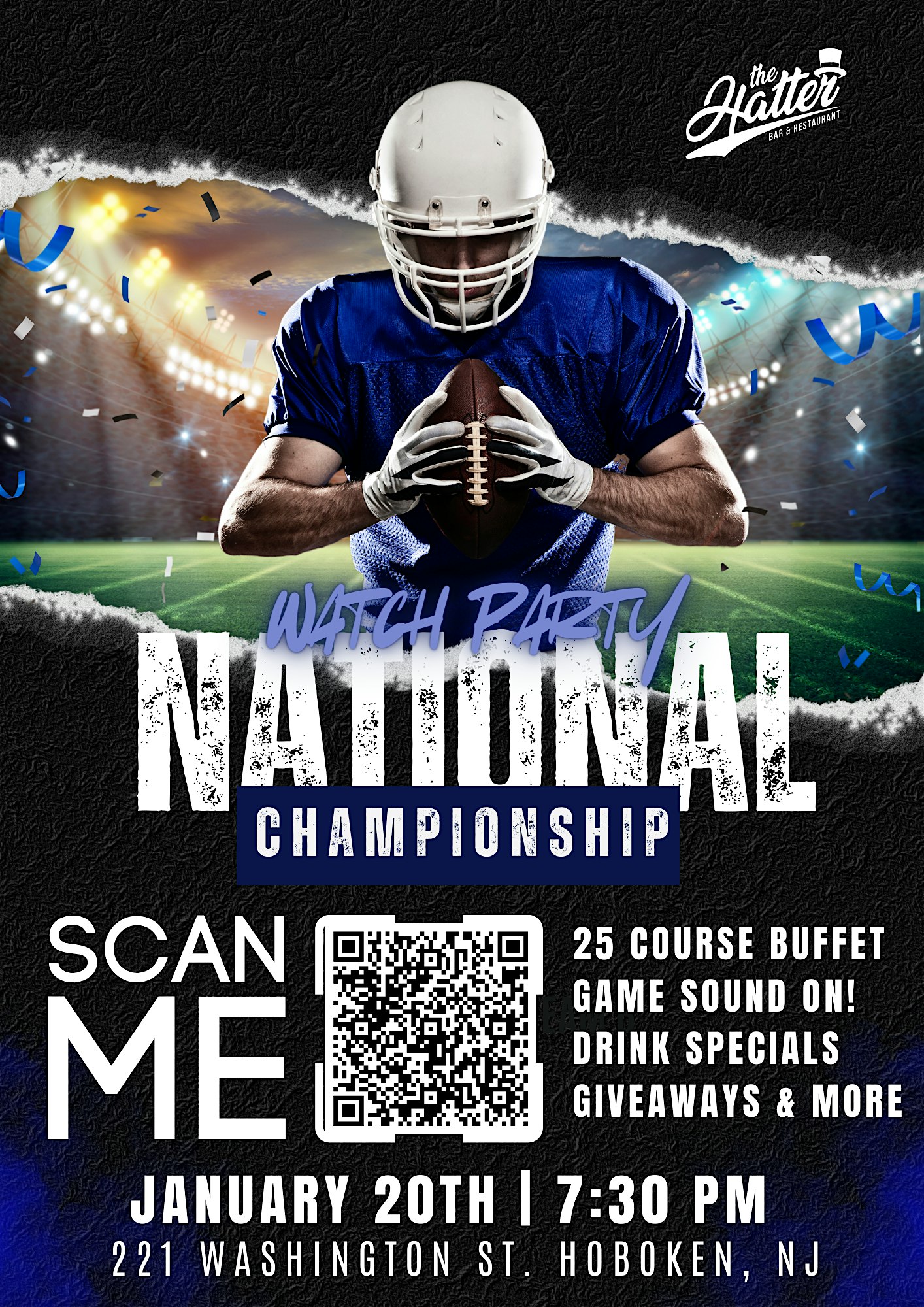 COLLEGE FOOTBALL NATIONAL CHAMPIONSHIP WATCH PARTY – Hoboken, NJ