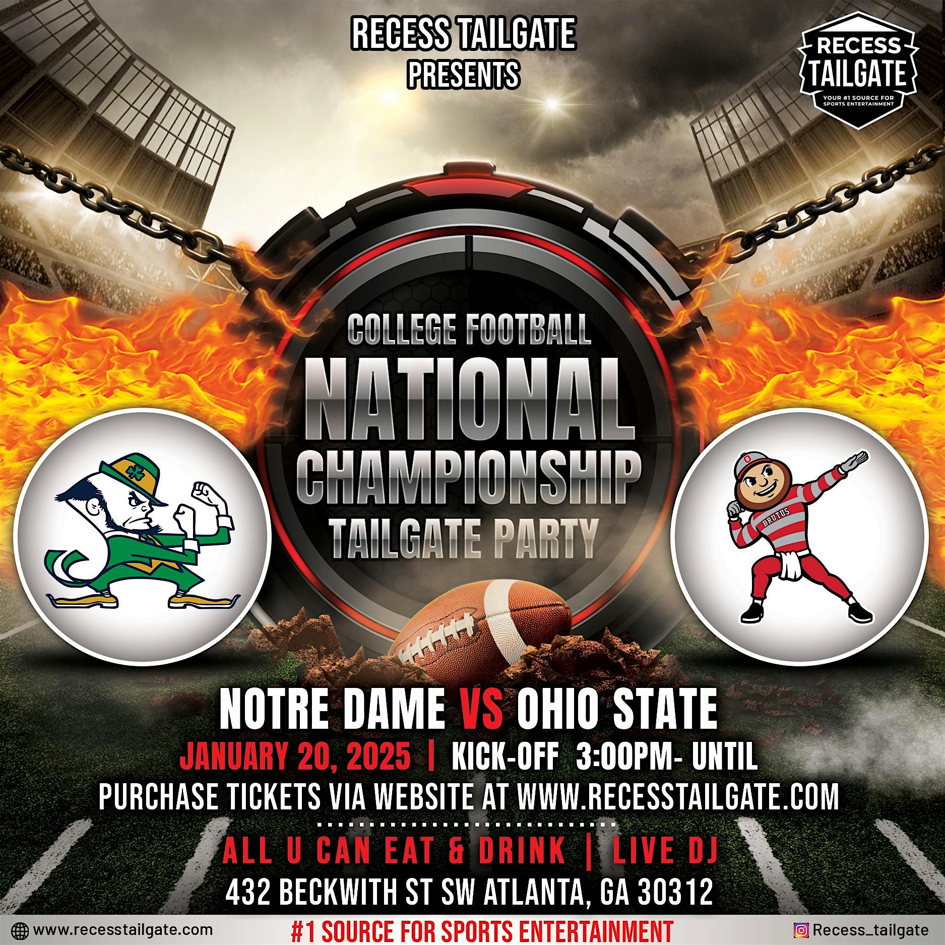 College Football National Championship Tailgate Party – Atlanta, GA