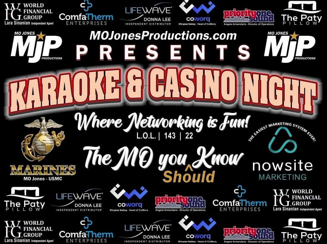 MO Jones Productions Karaoke & Casino Night #8 SoCal Mixer! – Fountain Valley, CA