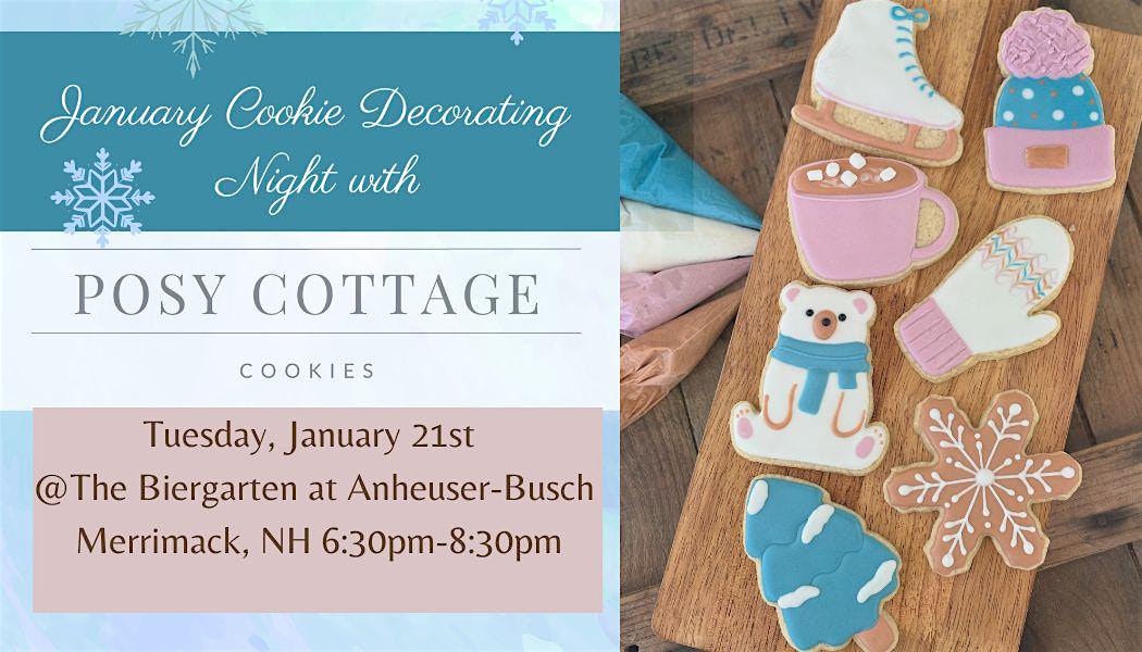 January Cookie Decorating night with Posy Cottage Cookies – Merrimack, NH