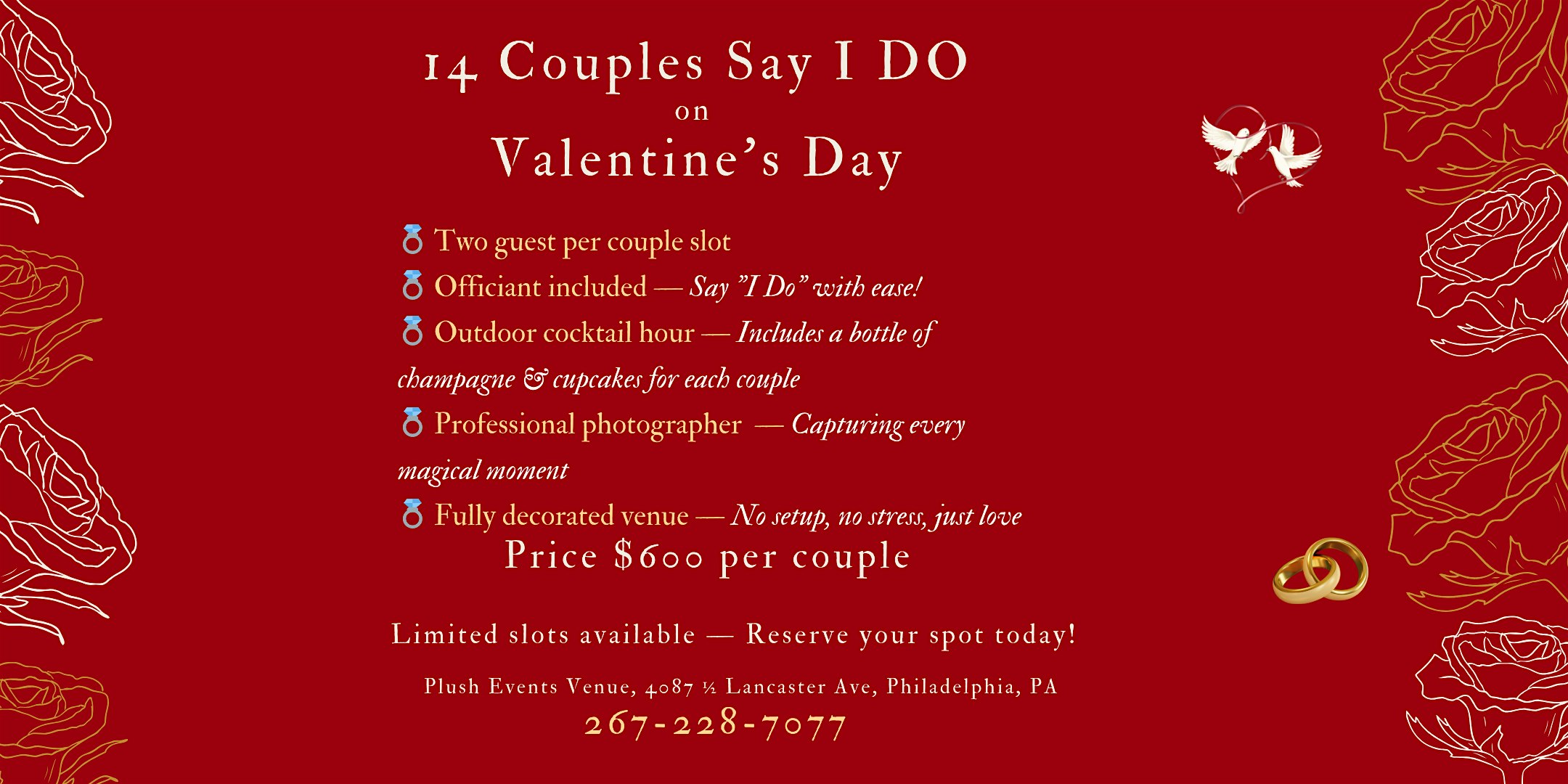 14 Couples Say I DO on 2/14/2025 – Philadelphia, PA