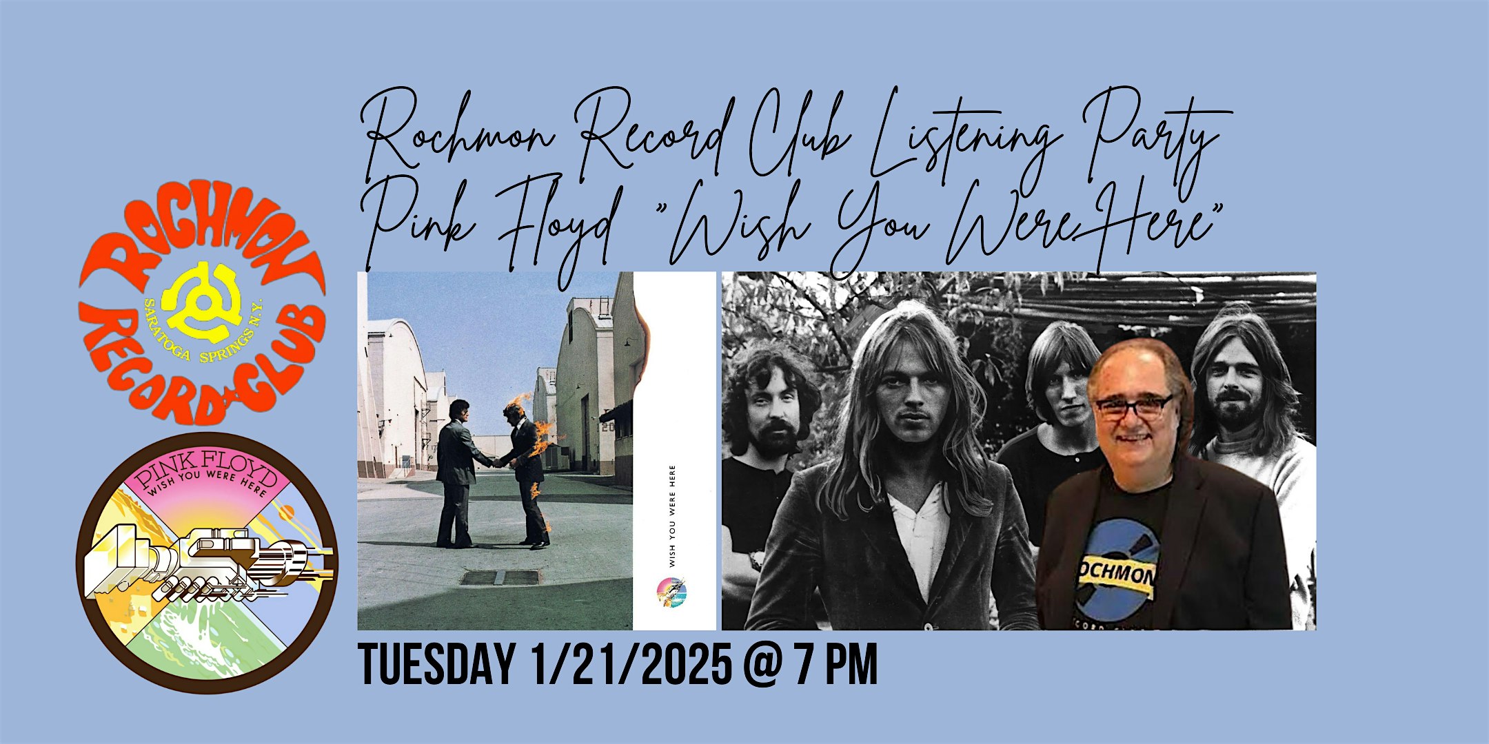 Rochmon Record Club Listening Party: Pink Floyd’s “Wish You Were Here” – Saratoga Springs, NY