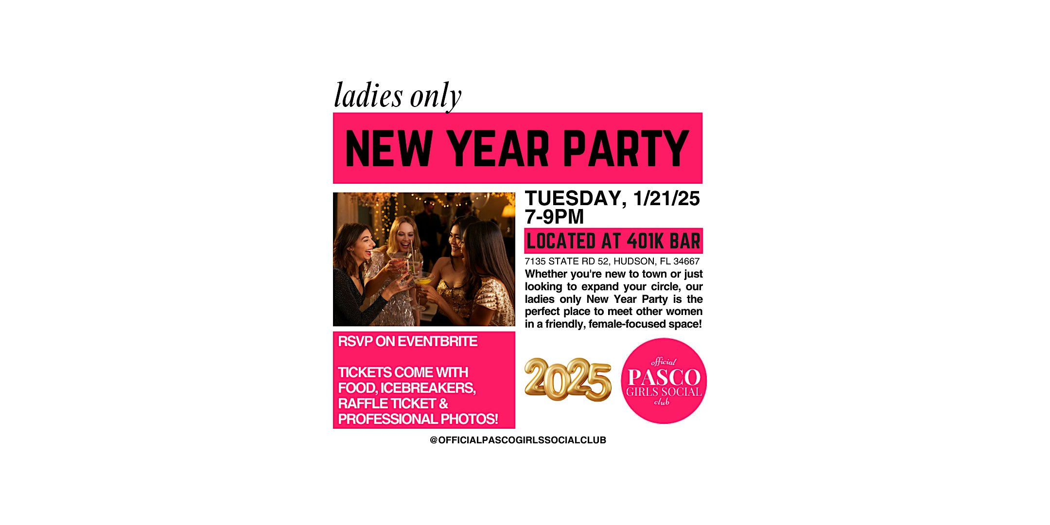 Ladies Only New Year Social (Pasco) – Hudson, FL