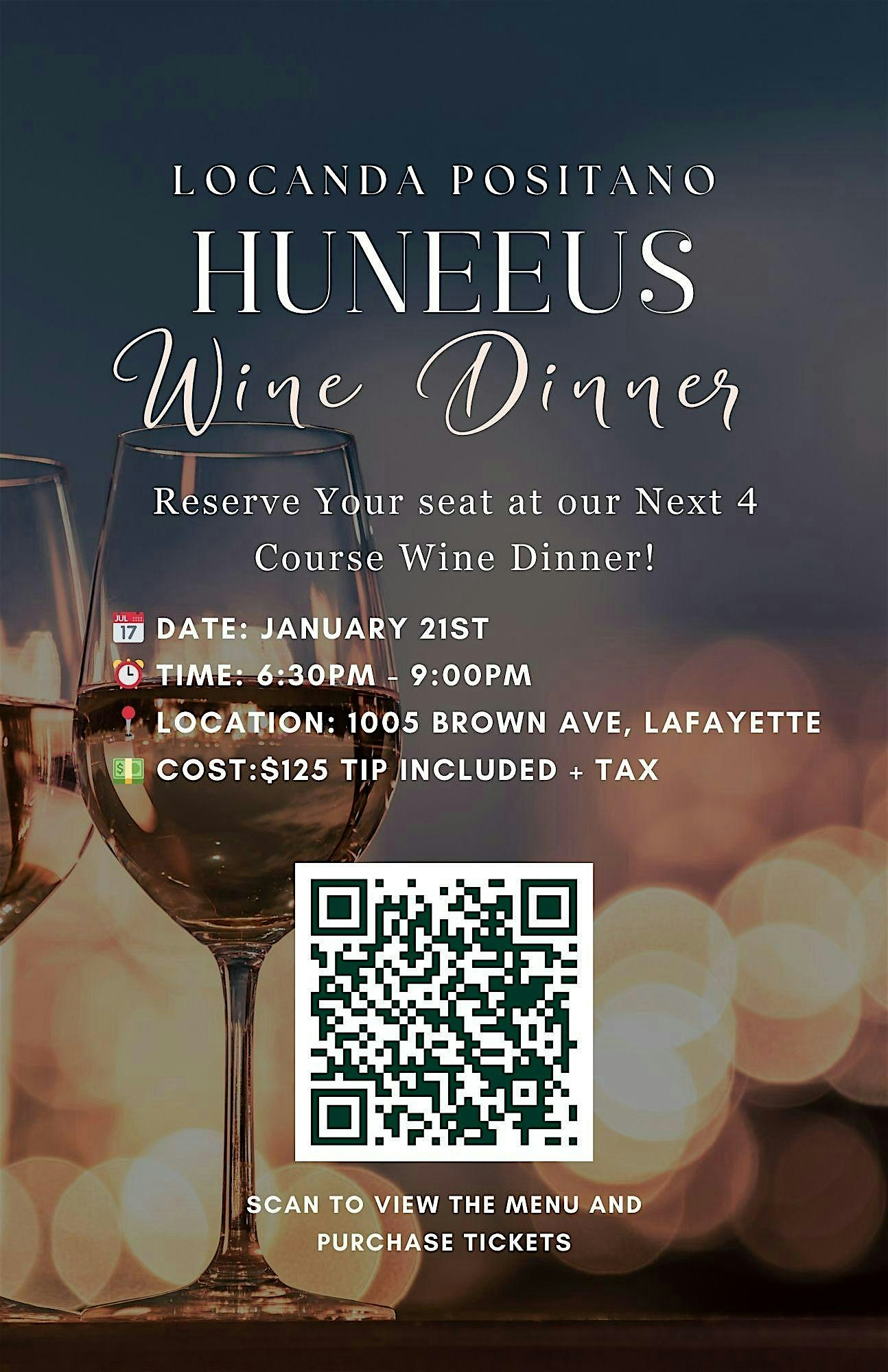 Huneeus Wine Dinner – Lafayette, CA