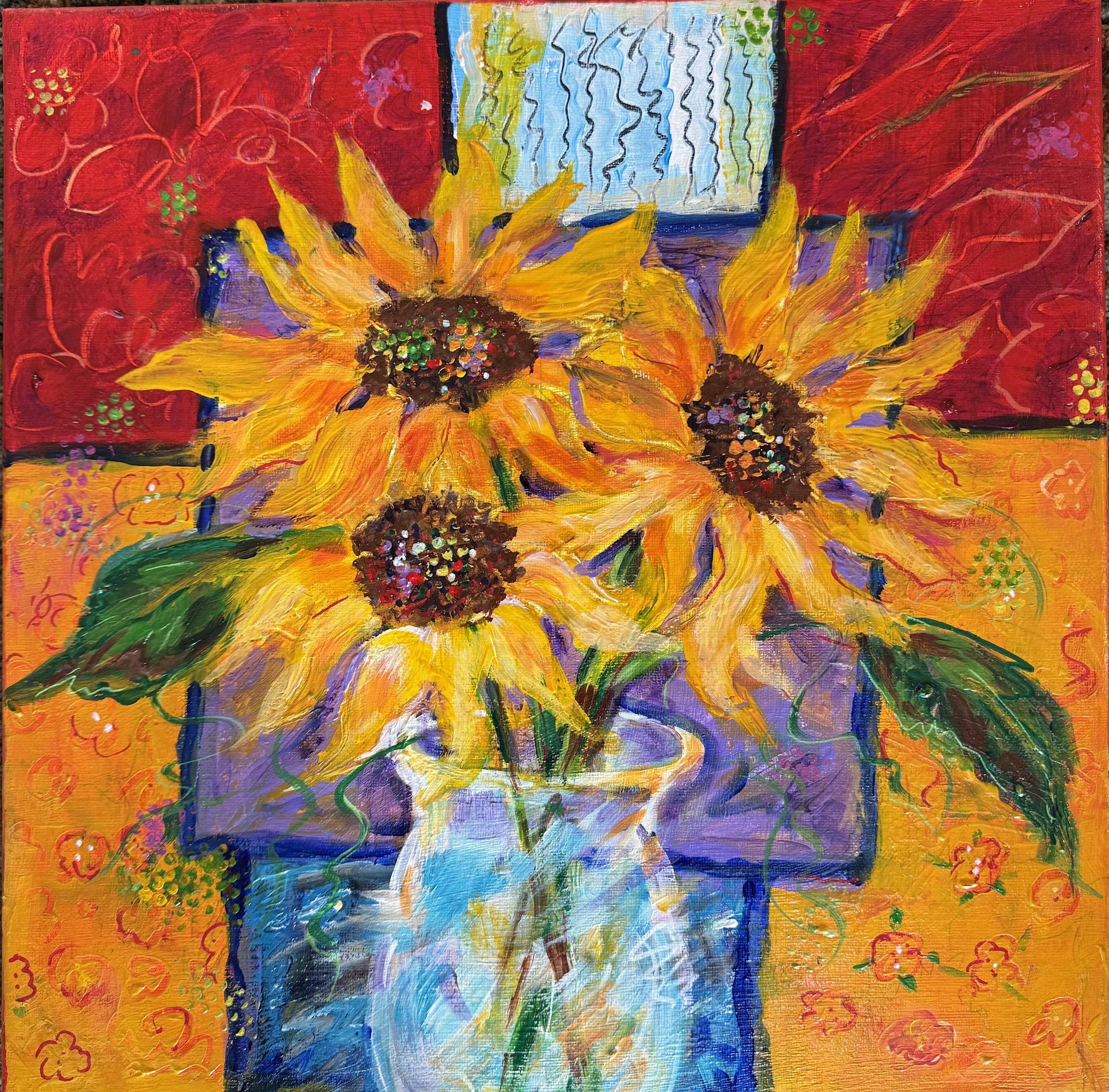 “Dancing Sunflowers” Acrylic Art Class – Fleming Island, FL