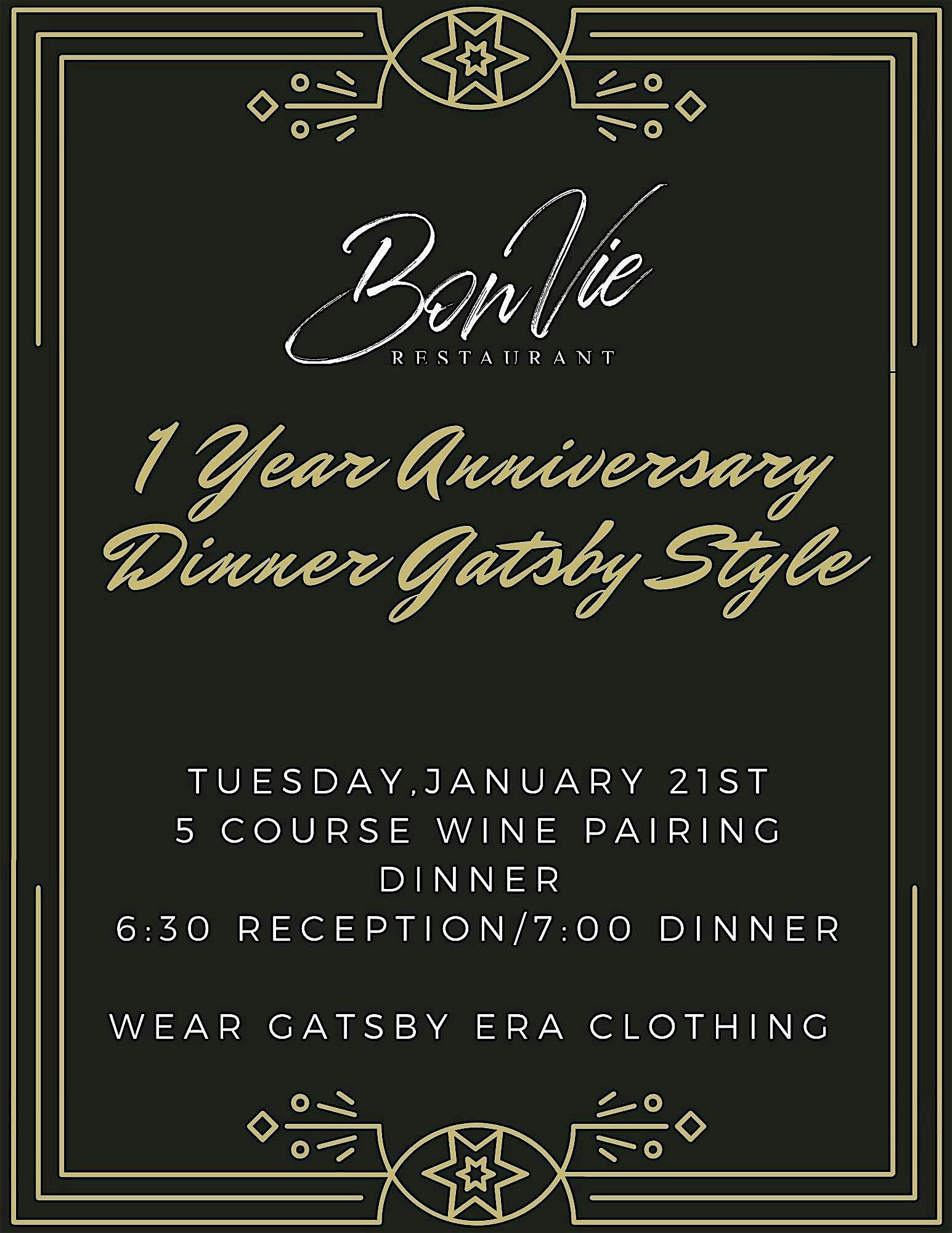 Bon Vie’s 1 Year Anniversary Dinner – Hobart, IN, IN