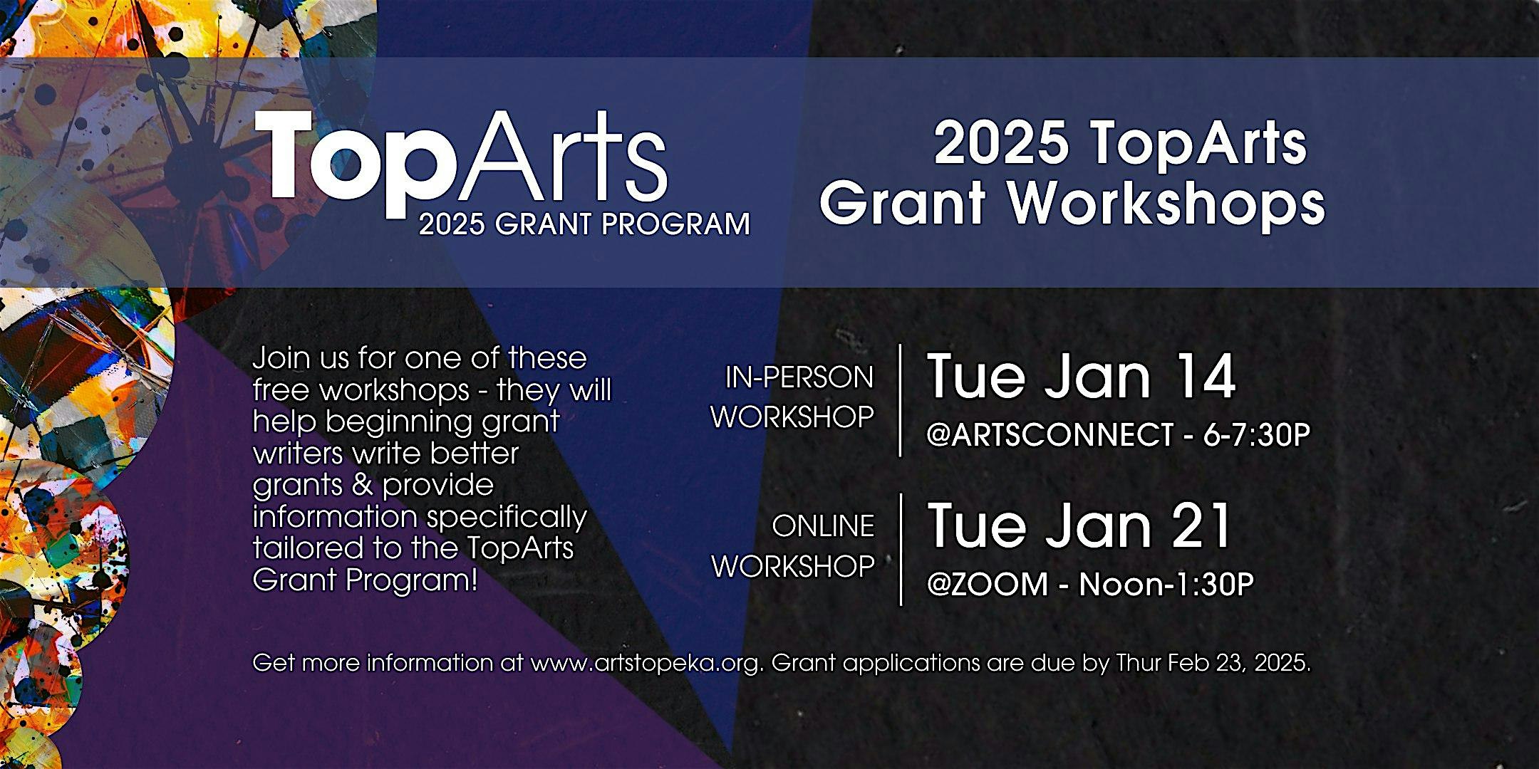 TopArts Online Grant Workshop 2025 – Topeka, KS