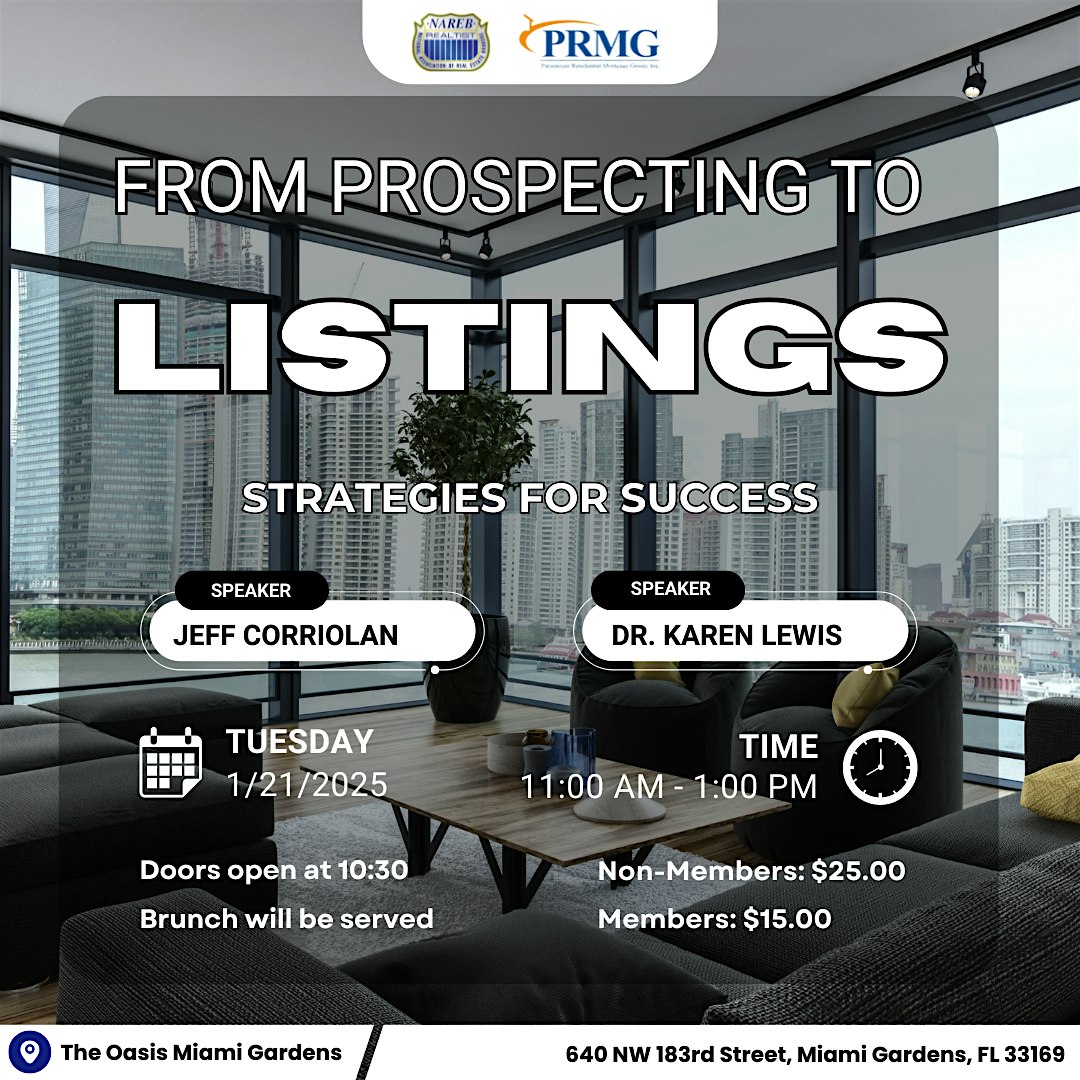 From Prospecting to Listings | Unlocking Real Estate Success – Miami Gardens, FL