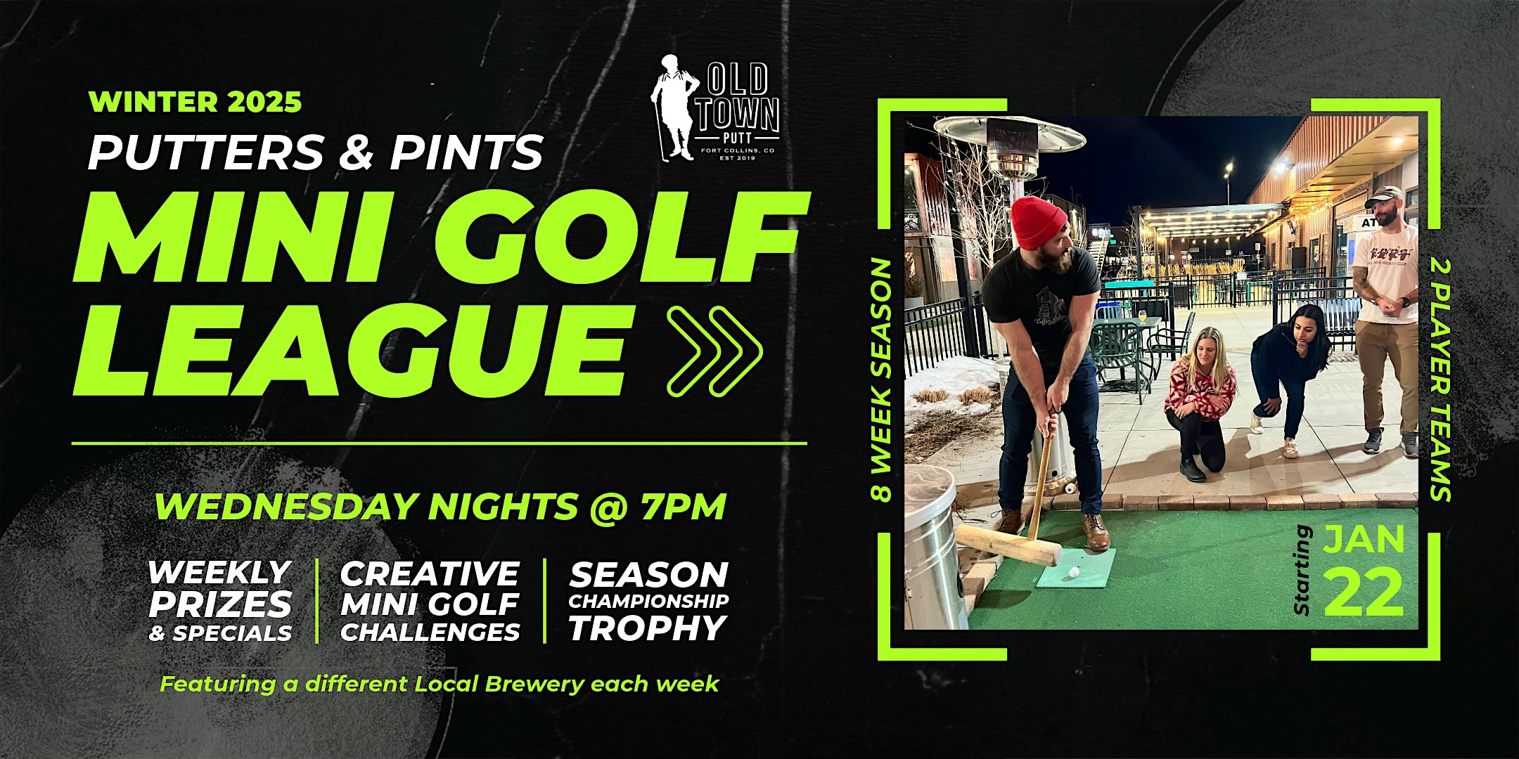 Winter 2025 Putters & Pints Mini Golf League – Fort Collins, CO