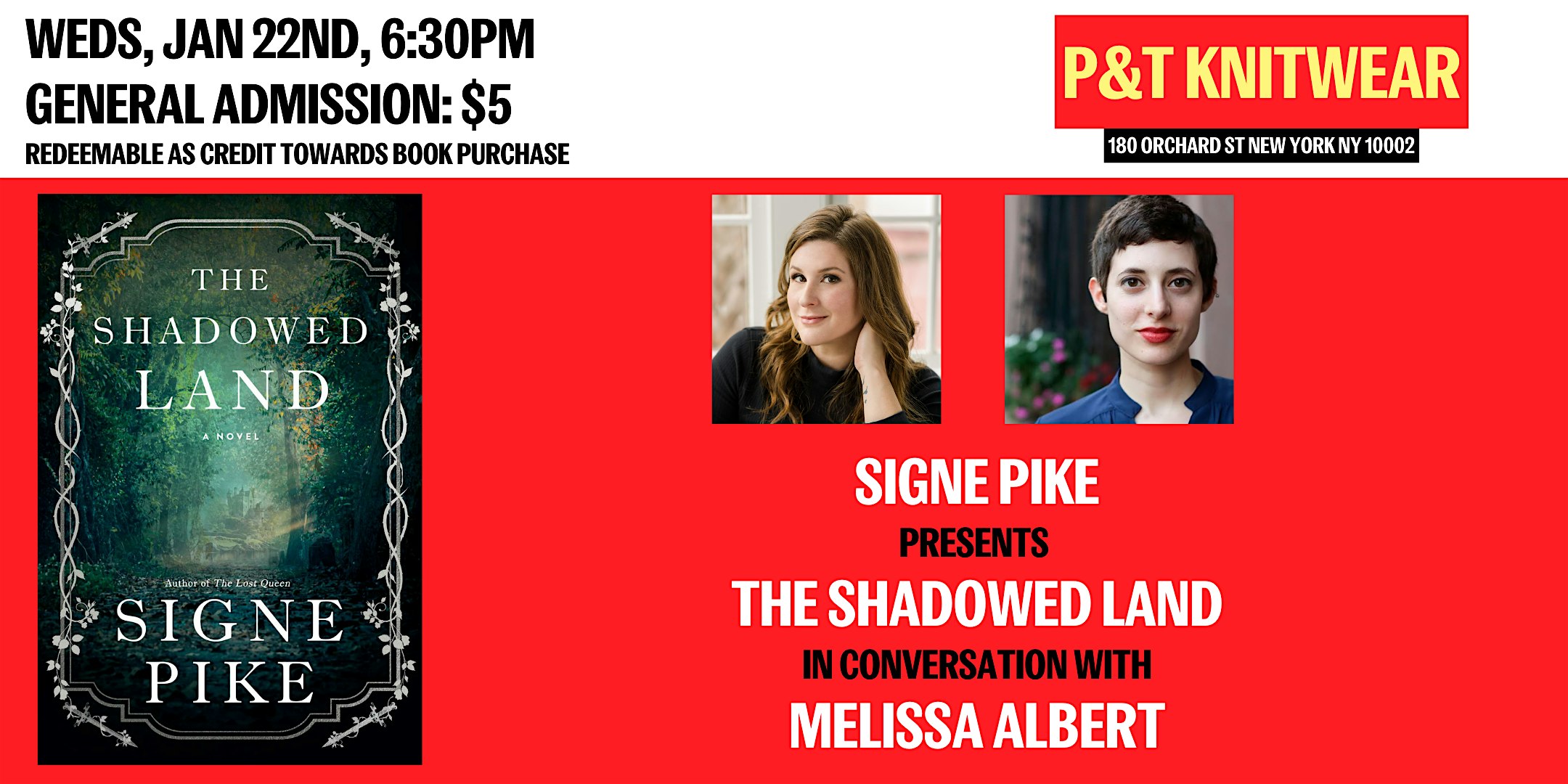 Signe Pike presents The Shadowed Land, ft. Melissa Albert – New York, NY