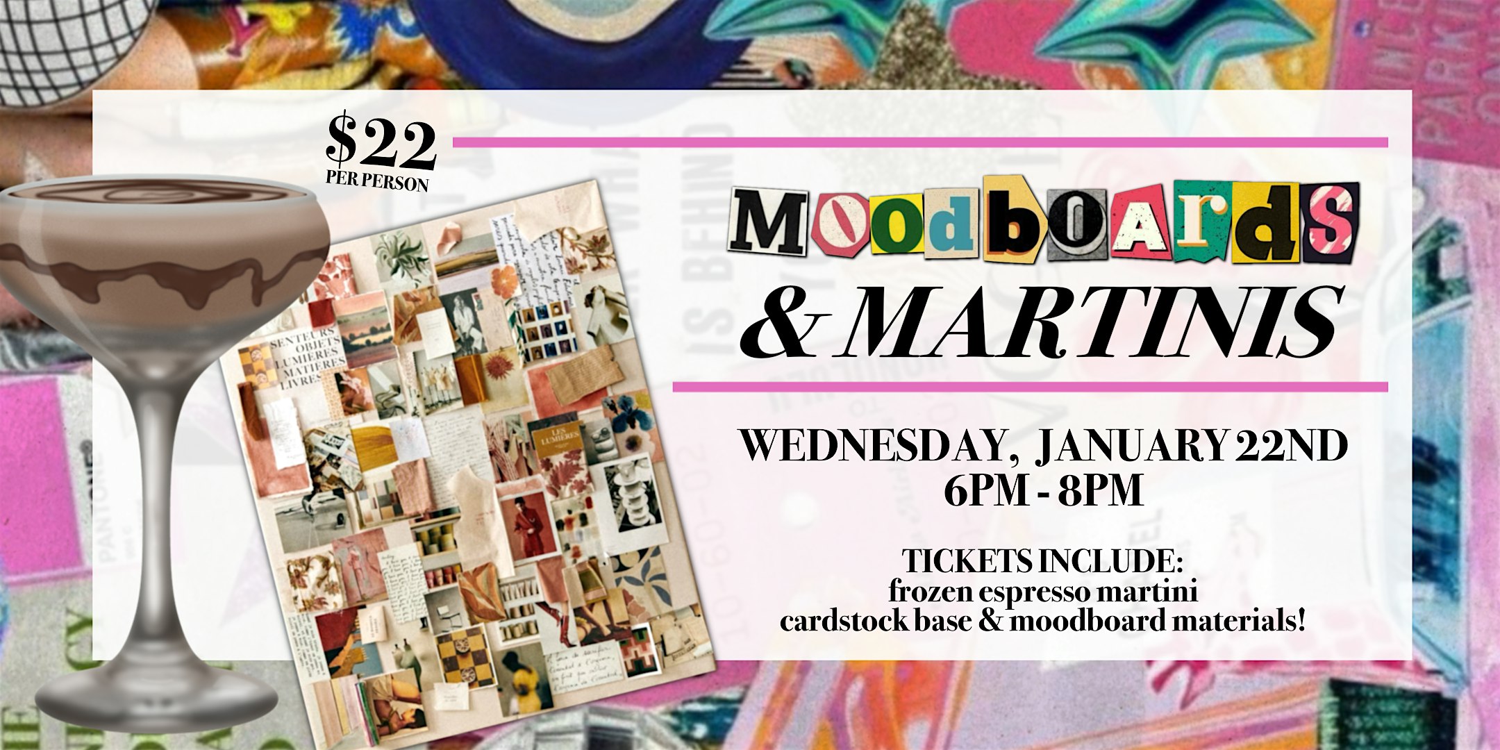 Mood Boards & Martinis at JoJo’s shakeBAR Chicago! – Chicago, IL