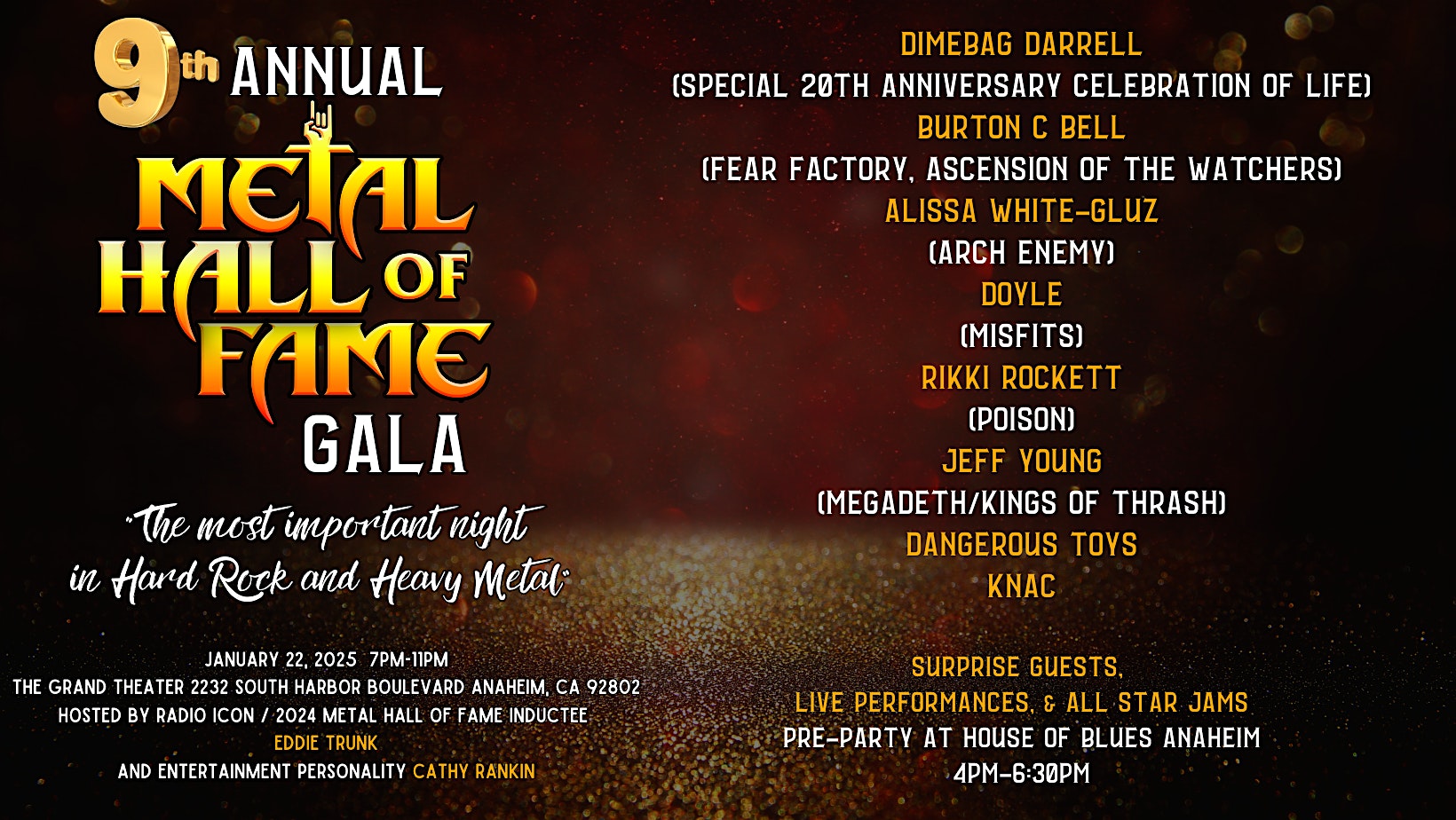 2025 Annual Metal Hall of Fame Gala – Anaheim, CA