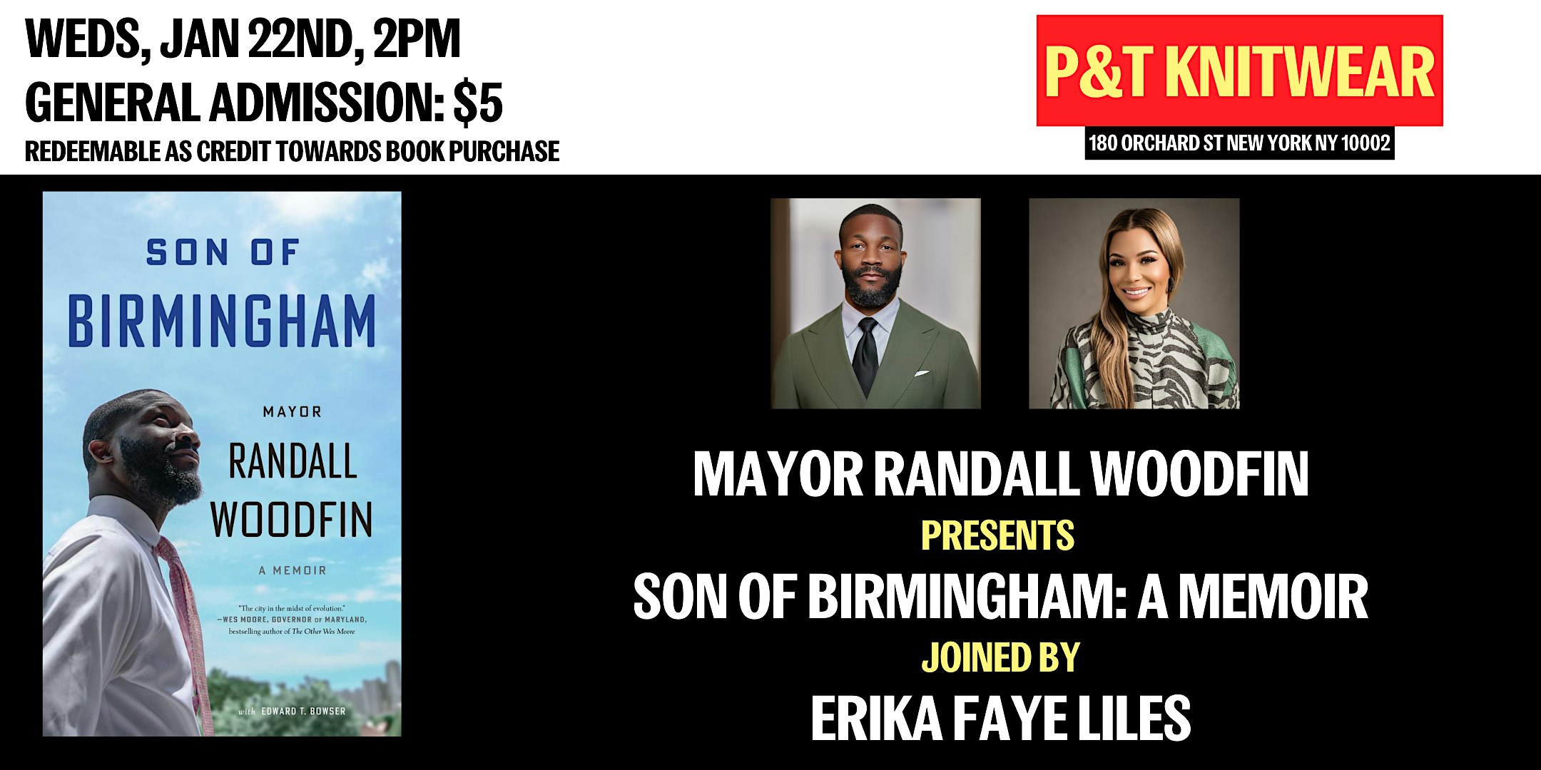 Mayor Randall Woodfin presents Son of Birmingham: A Memoir – New York, NY