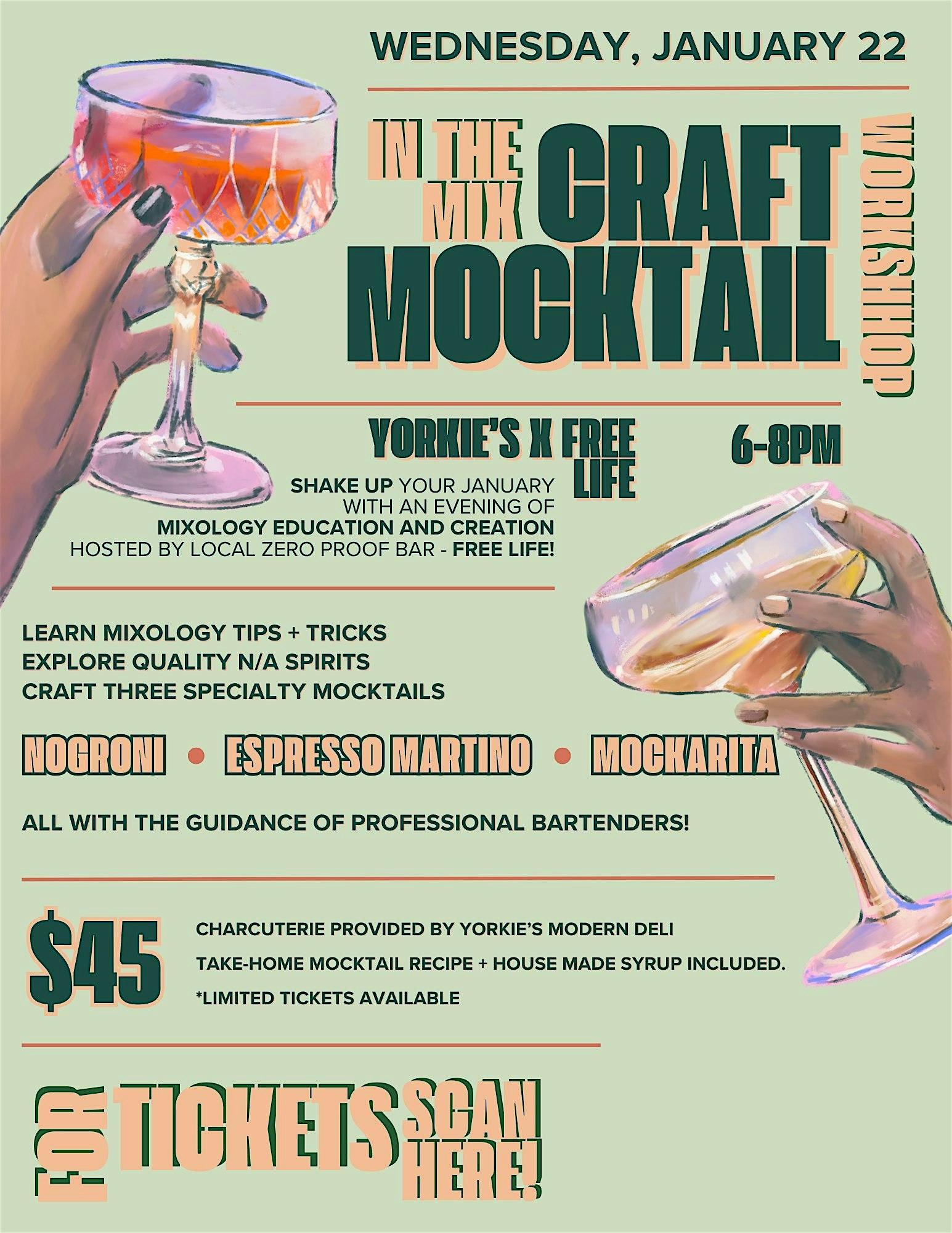 Yorkie’s x Free Life Craft Mocktail Workshop – Virginia Beach, VA