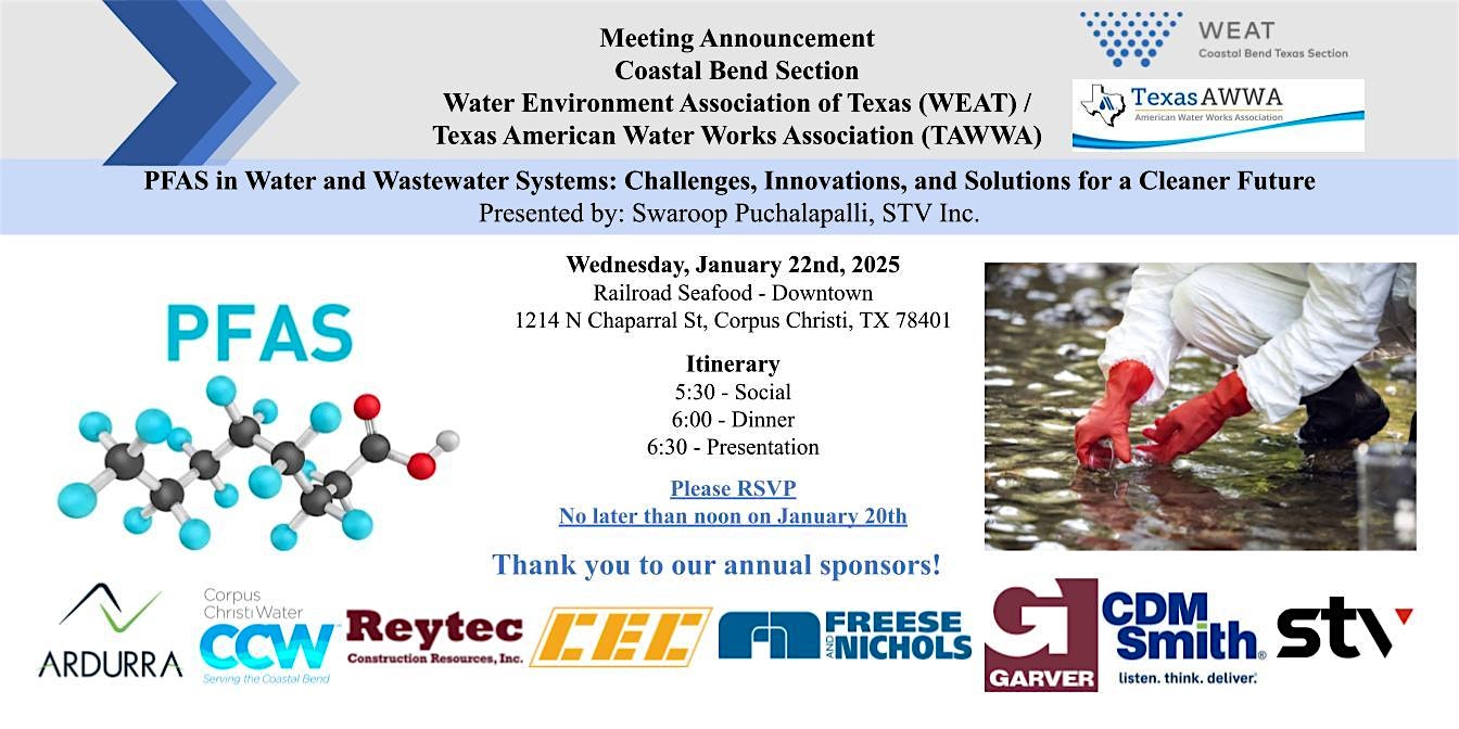 Coastal Bend WEAT & TAWWA January 2025 Meeting – Corpus Christi, TX