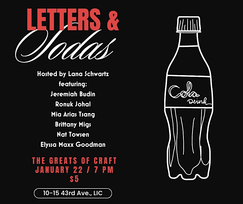 Letters & Sodas: LIC Reading Series – Queens, NY