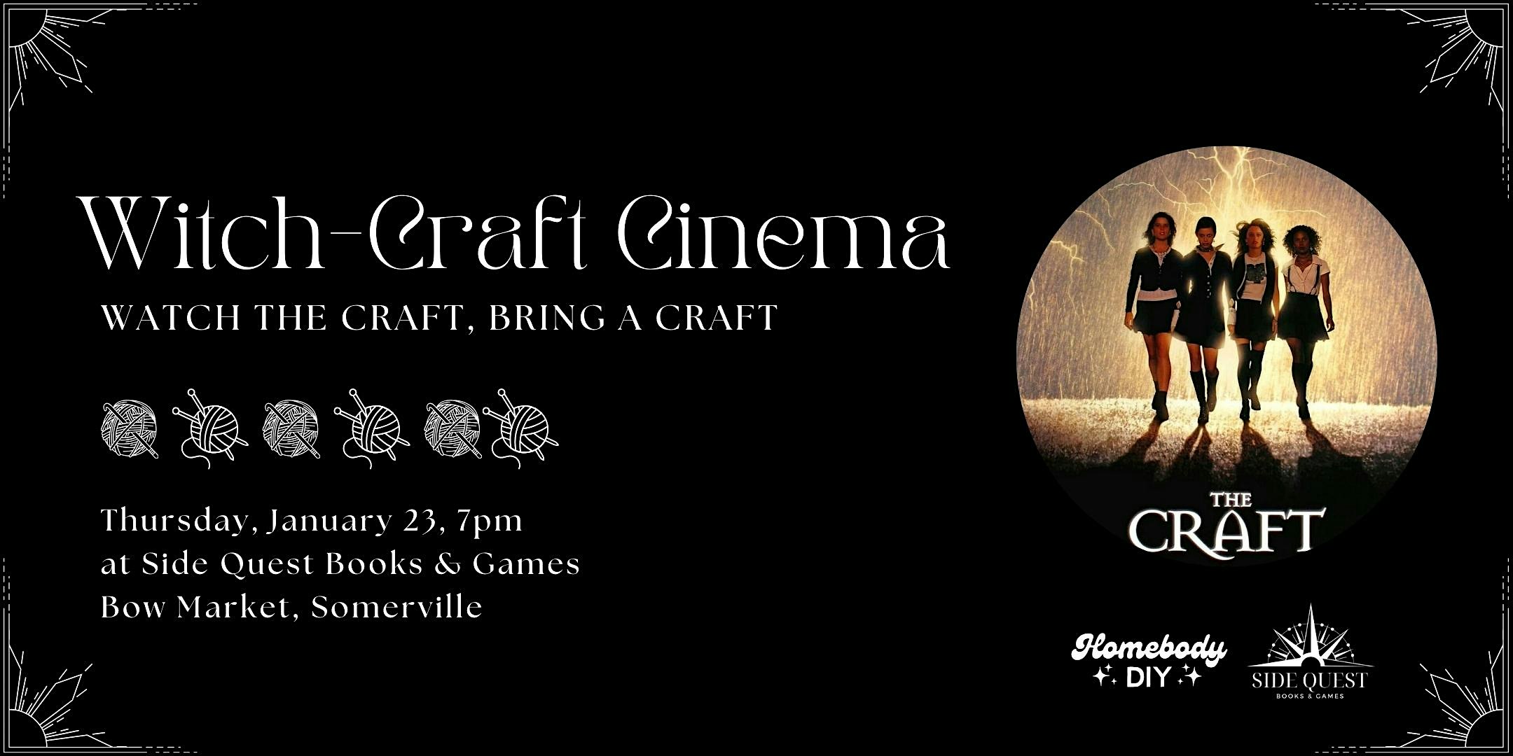 Witch-Craft Cinema: “The Craft” @ Side Quest Books & Games – Somerville, MA