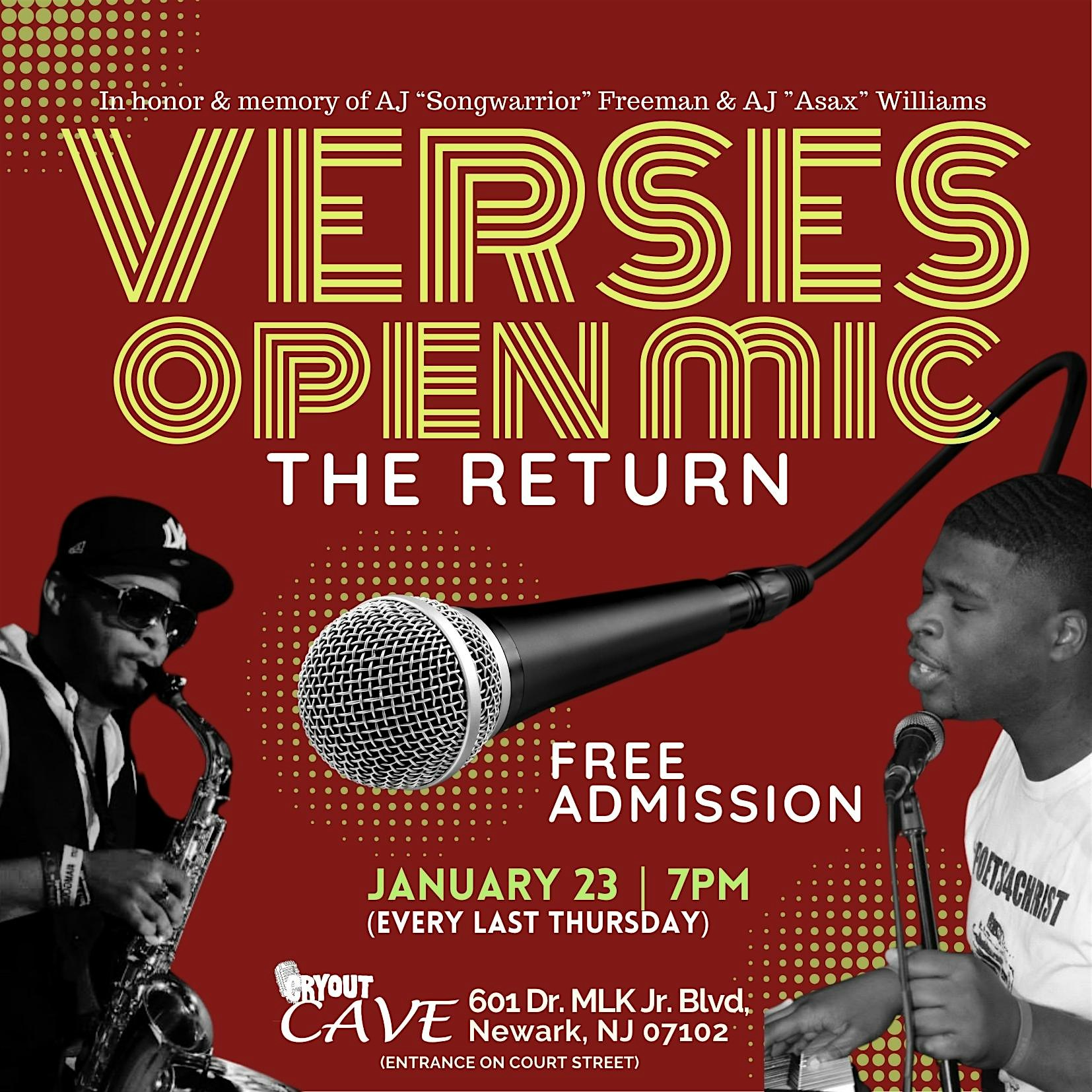 VERSES Open Mic – Free Admission – Newark, NJ