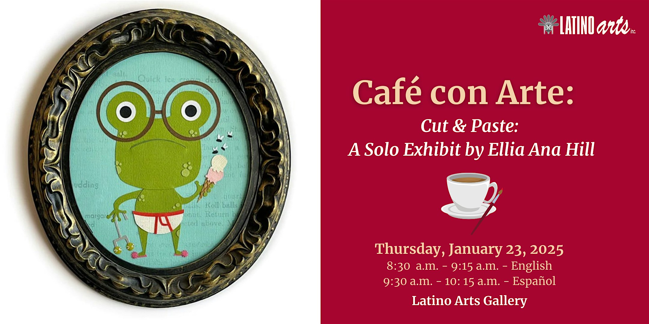 Café con Arte: Cut & Paste | A Solo Exhibit by Ellia Ana Hill – Milwaukee, WI