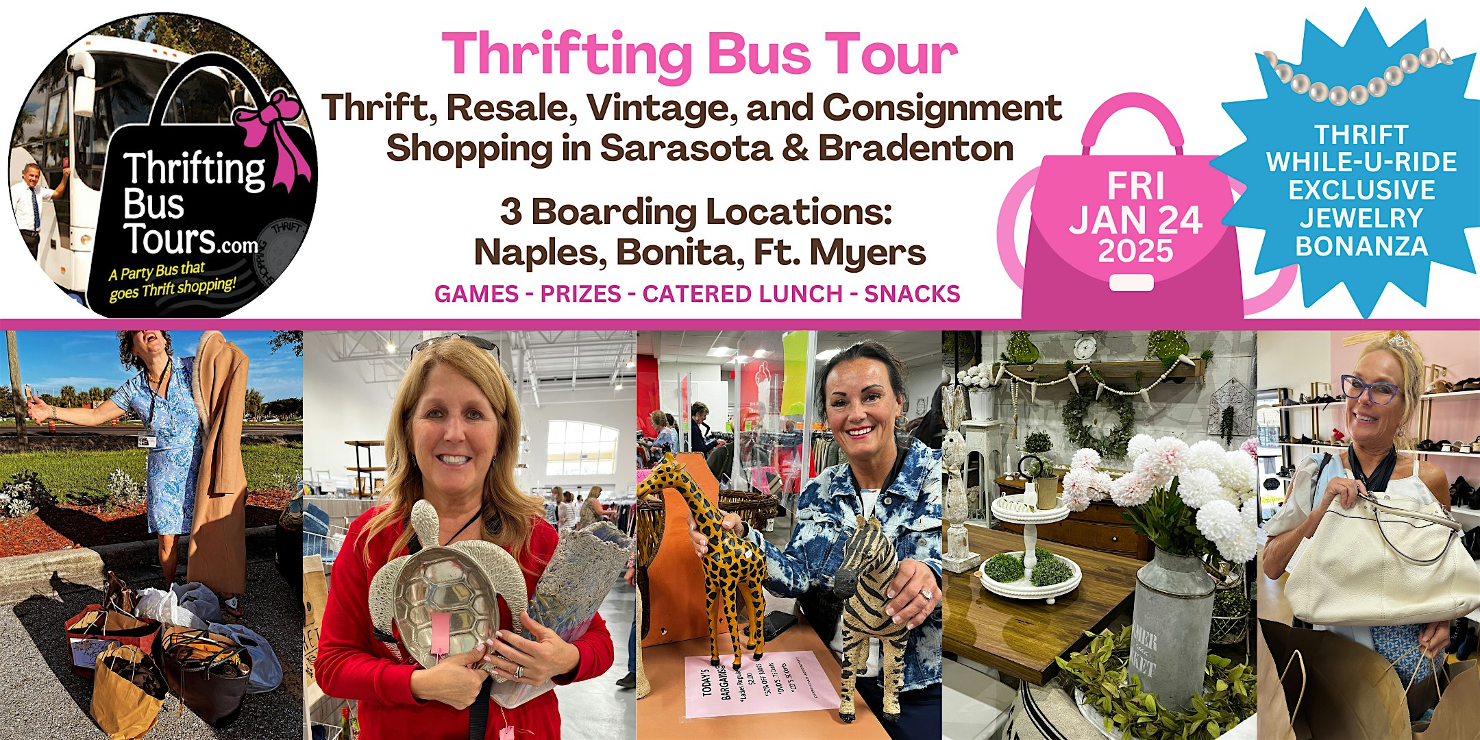 1/24 Thrifting Bus Naples, Bonita, Ft. Myers going to Sarasota & Bradenton – Naples, FL