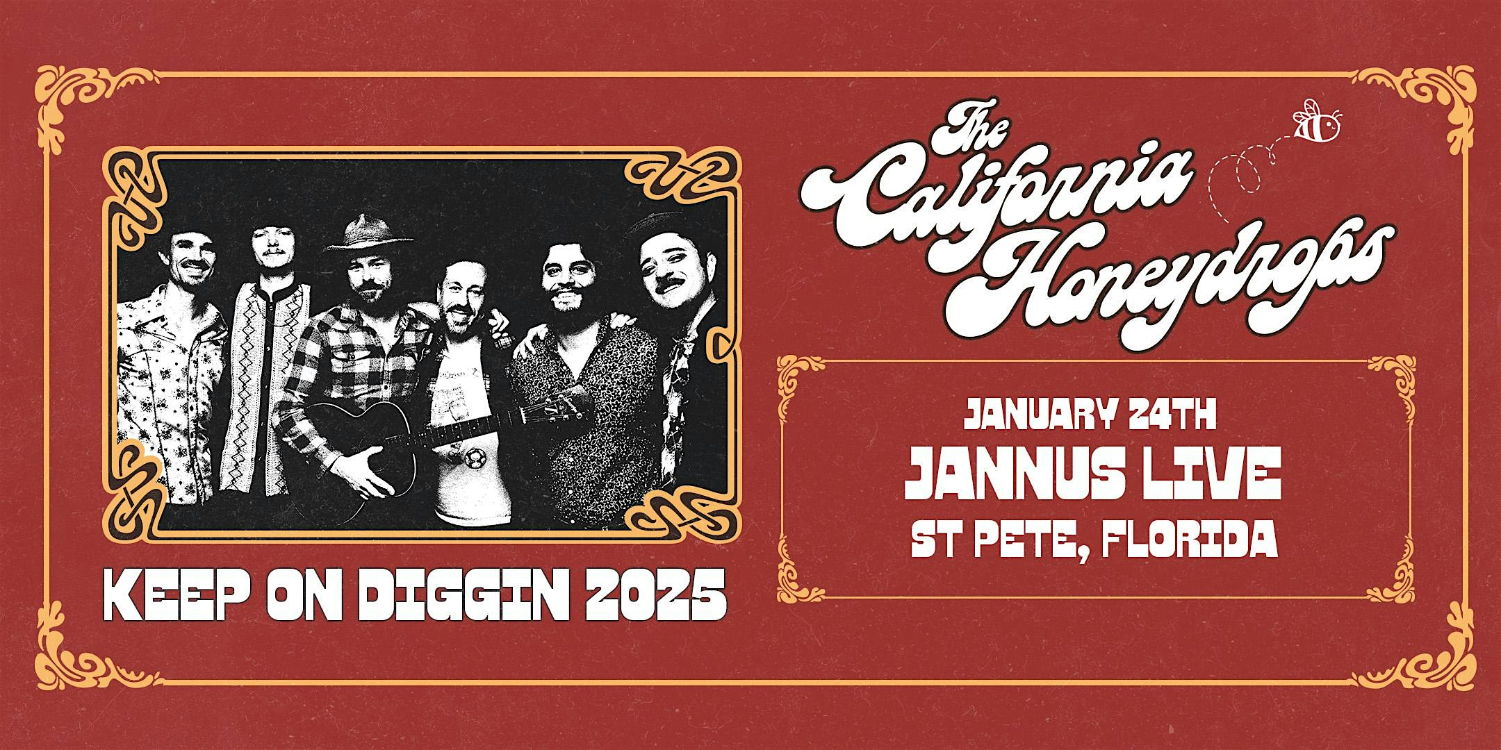 THE CALIFORNIA HONEYDROPS – ‘KEEP ON DIGGIN’ 2025 TOUR – ST PETE – Saint Petersburg, FL