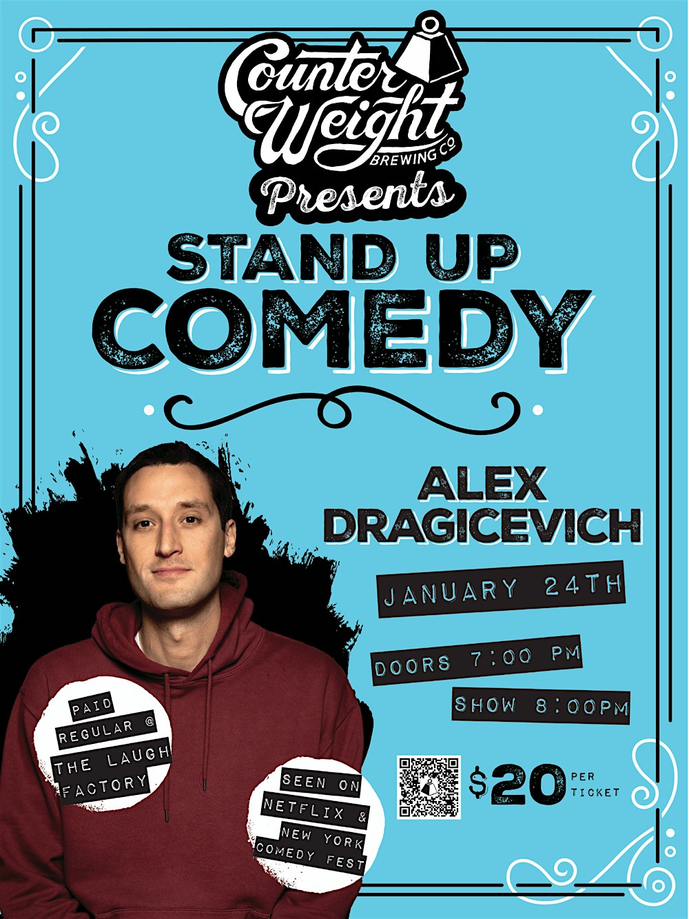 Stand Up Comedy with Alex Dragicevich – Cheshire, CT