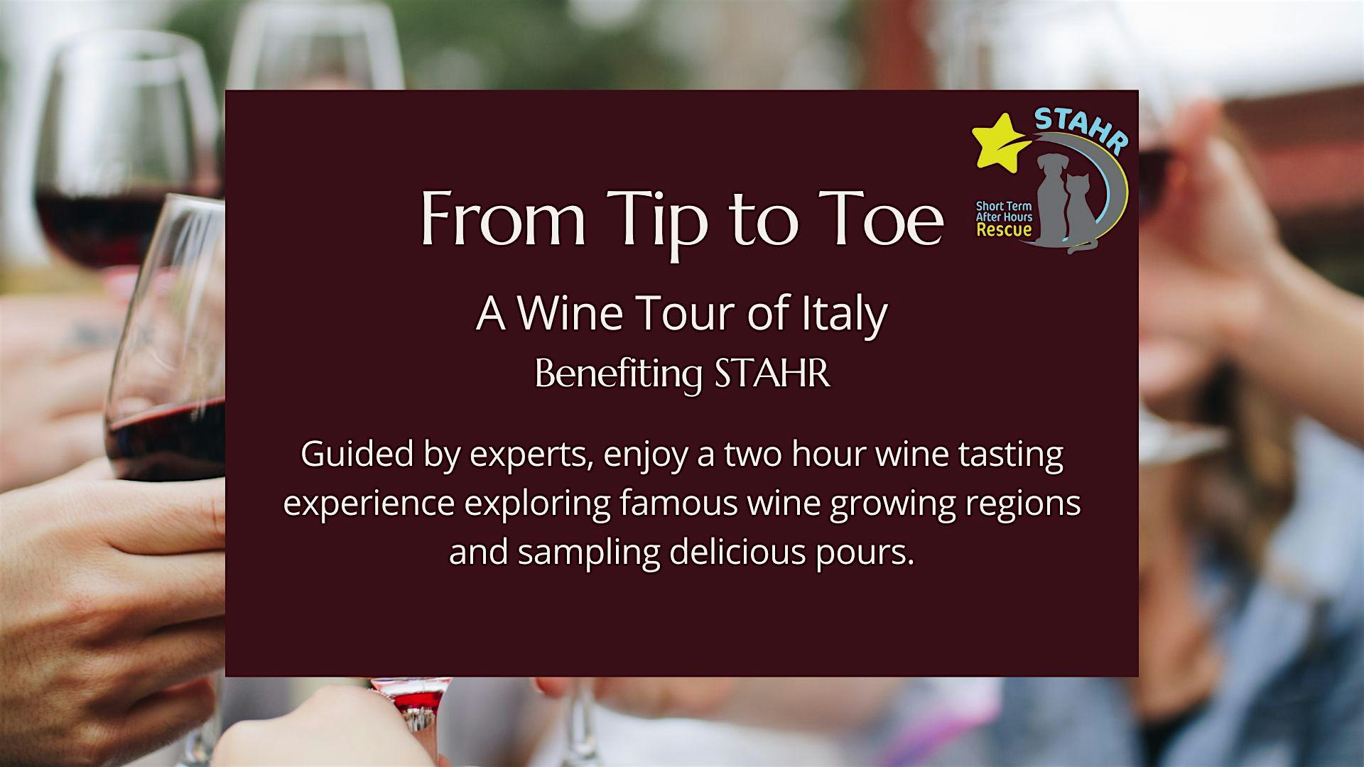 From Tip to Toe – A Wine Tour of Italy benefiting STAHR – Spokane, WA