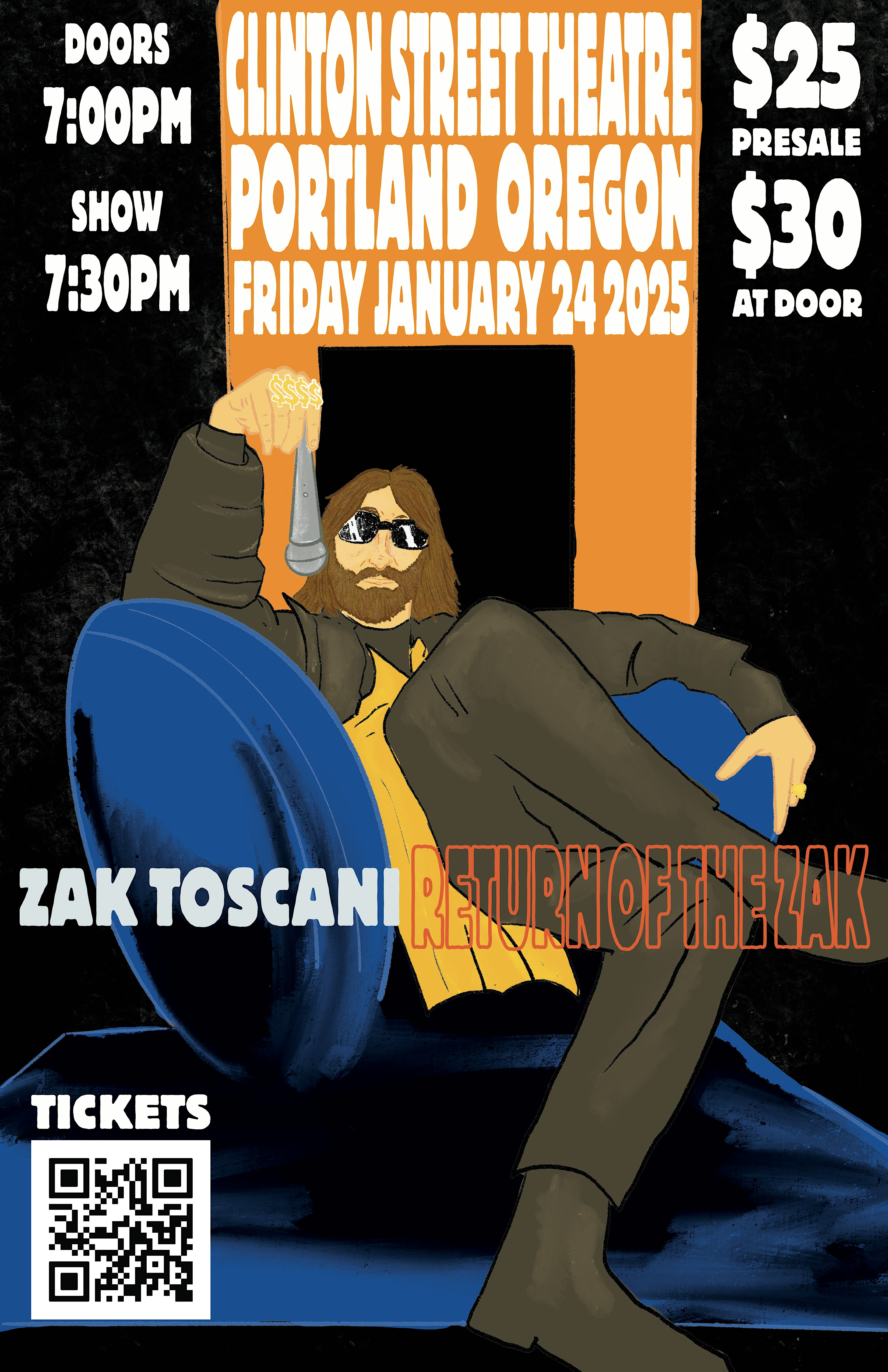 Zak Toscani Live At Clinton St Theatre – Portland, OR