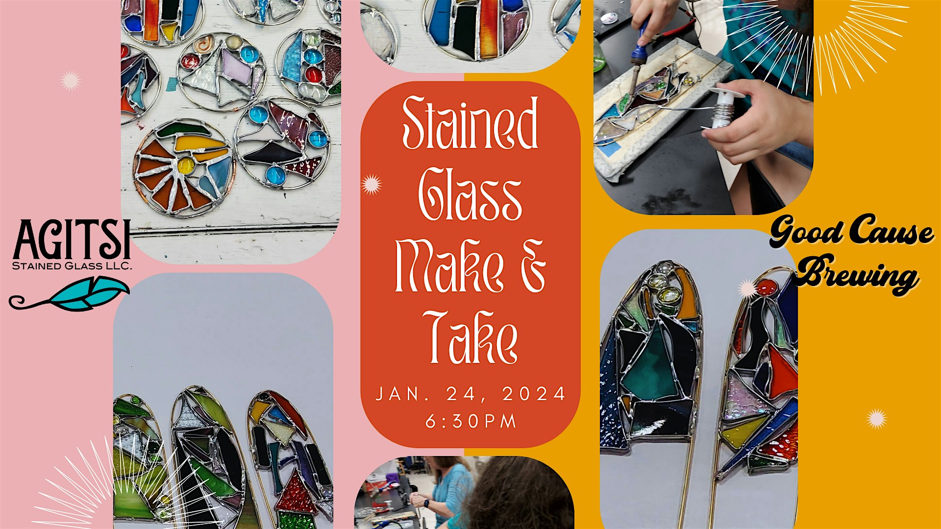 Stained Glass Make & Take w/ Agitsi Stained Glass & Good Cause Brewing – Tulsa, OK