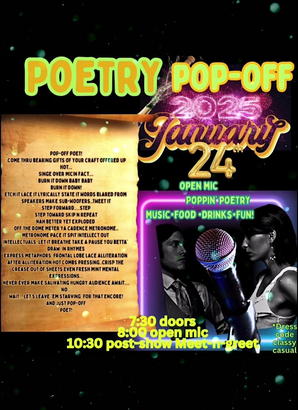 Poetry Pop-Off! Poetry•Music• Food•Drinks•FUN! – Los Angeles, CA