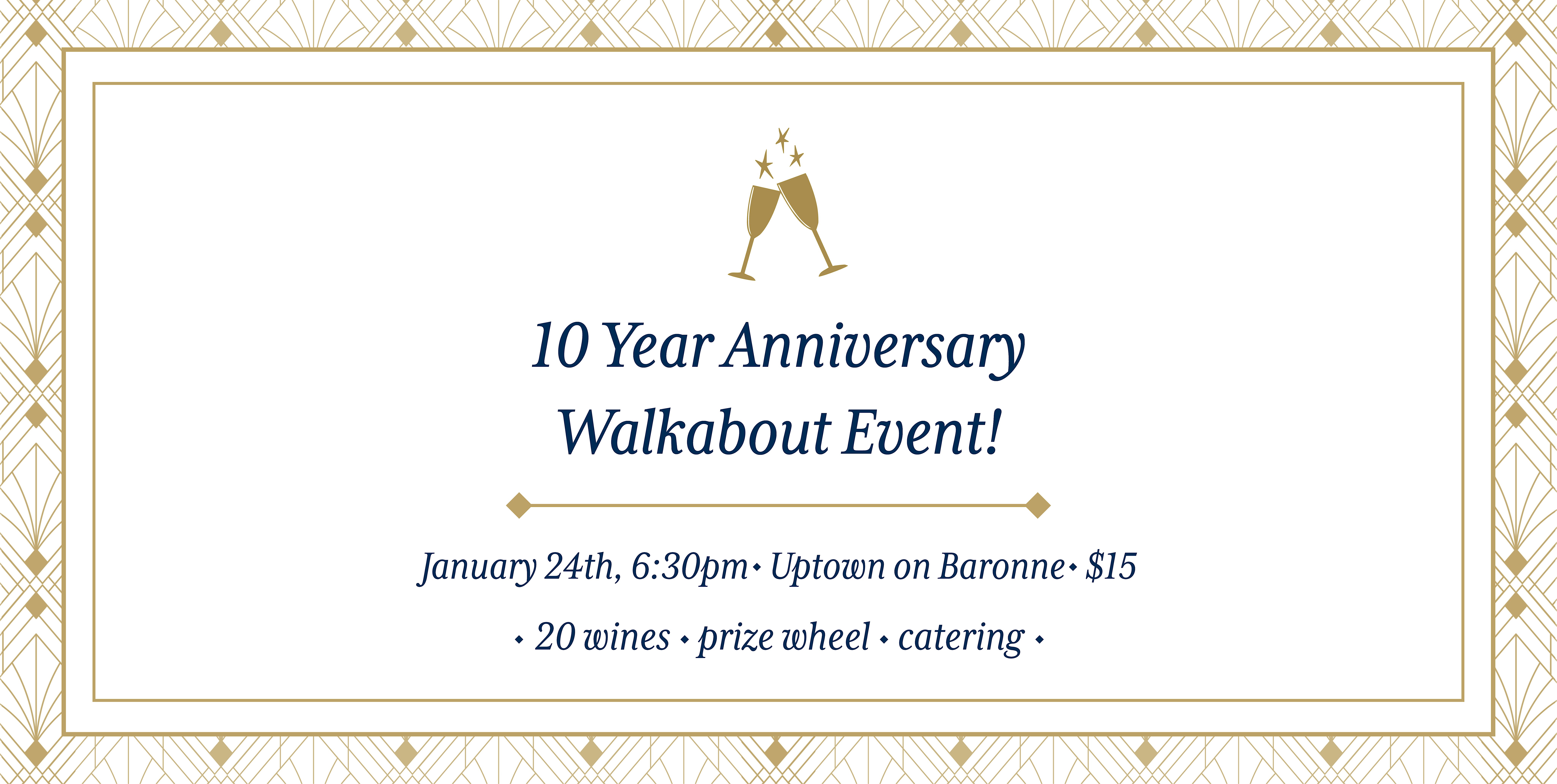 10 Year Anniversary Walkabout Event – New Orleans, LA