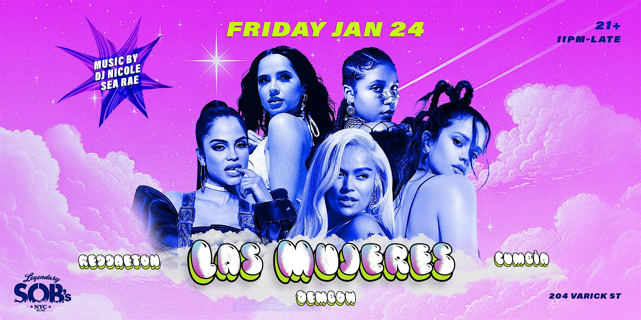 Las Mujeres: Reggaeton, Dembow, Cumbia Party – New York, NY