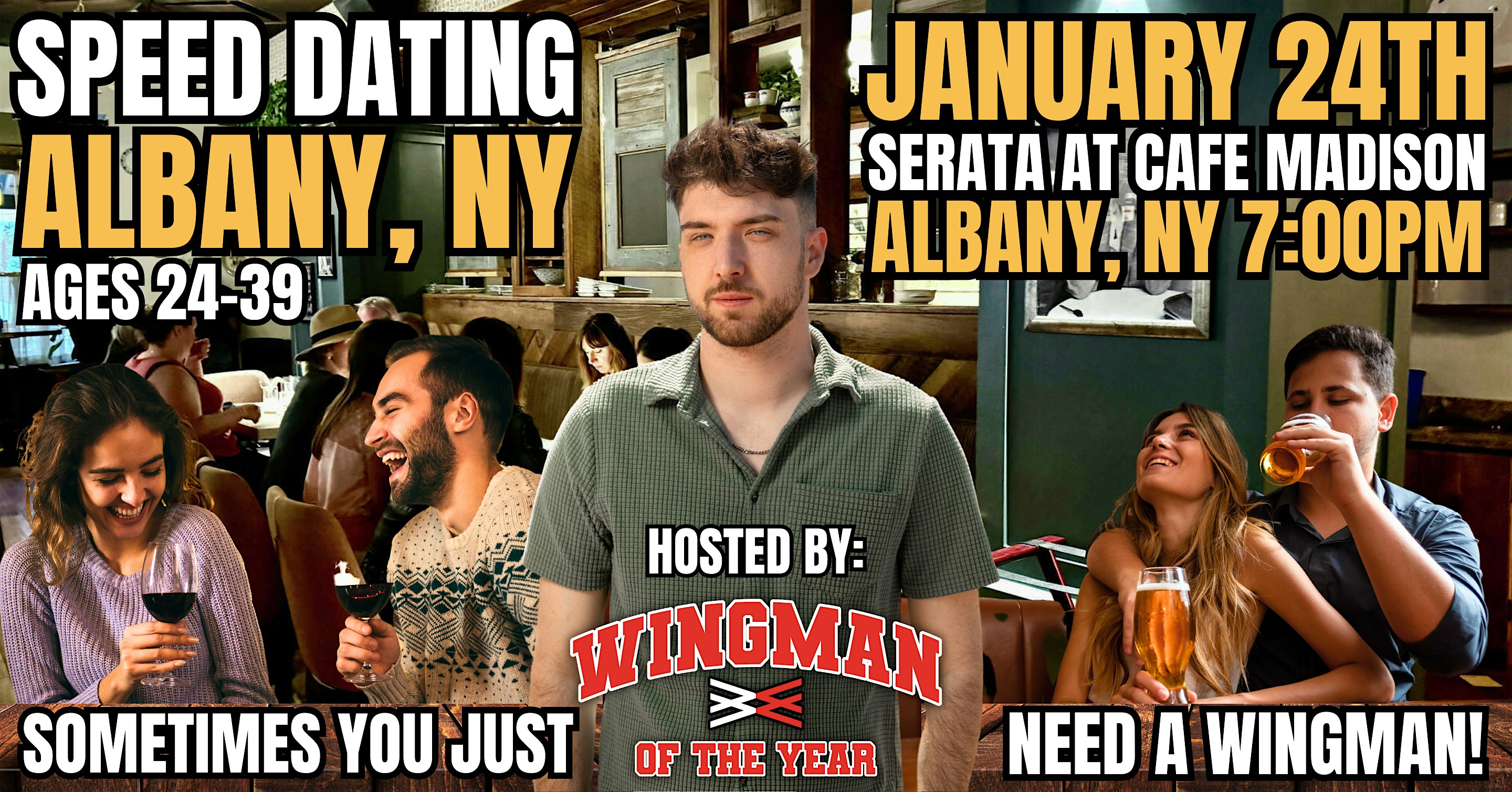 Speed Dating With Wingman Of The Year: Albany, NY – Albany, NY