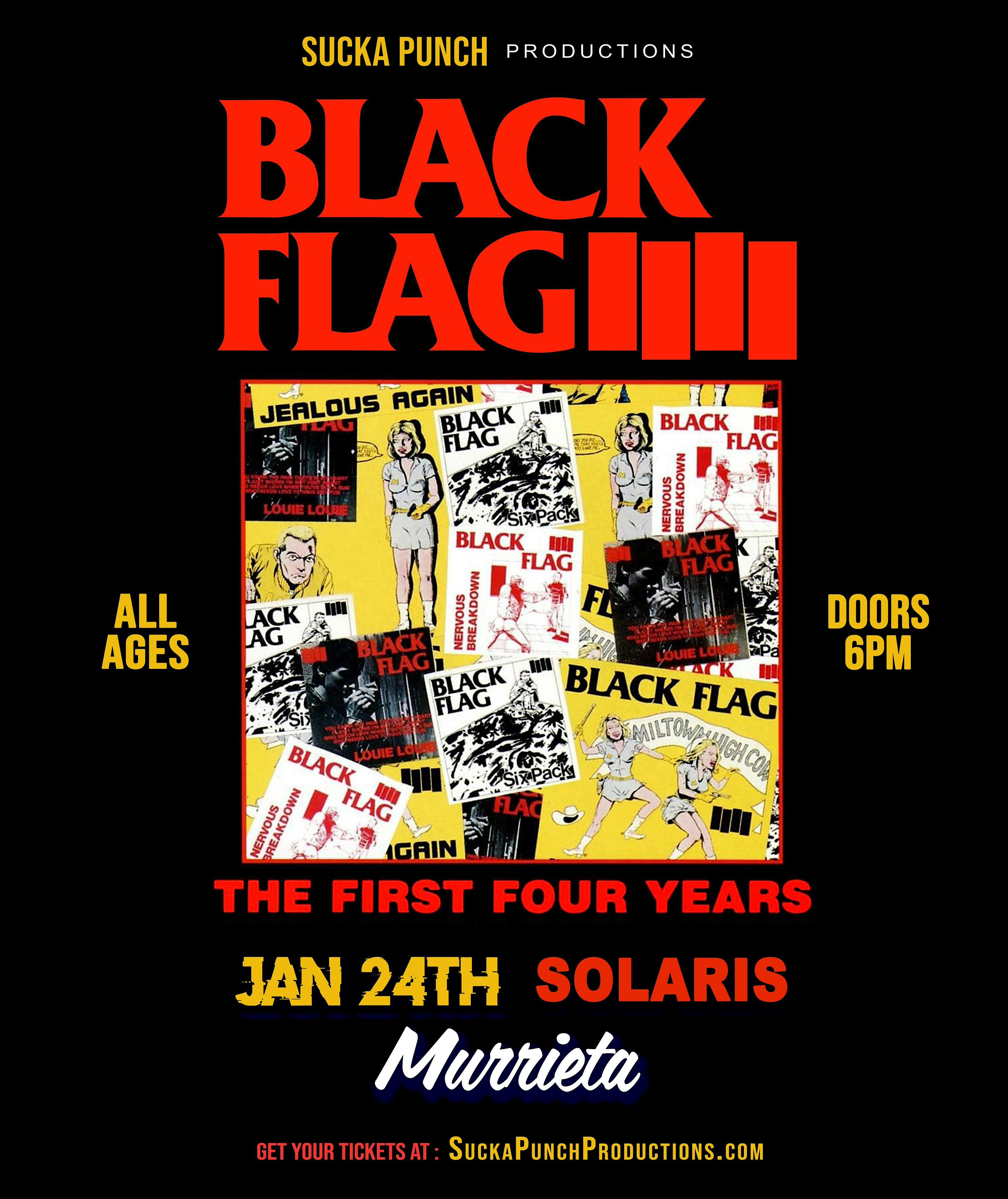 BLACK FLAG PERFORMING THE FIRST 4 ALBUMS IN MURRIETA AT SOLARIS – Murrieta, CA