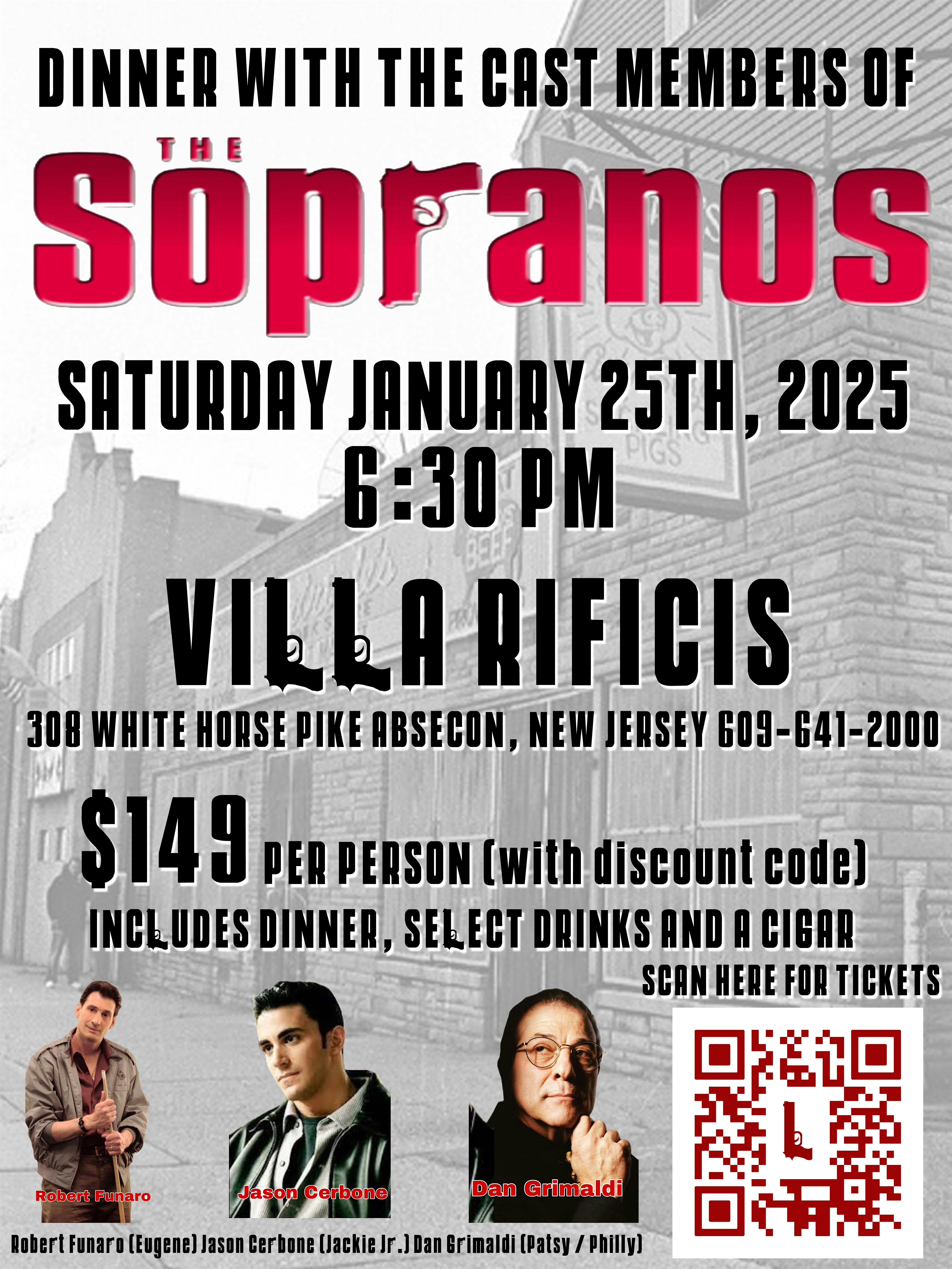 An Evening with cast members from The Sopranos – Absecon, NJ