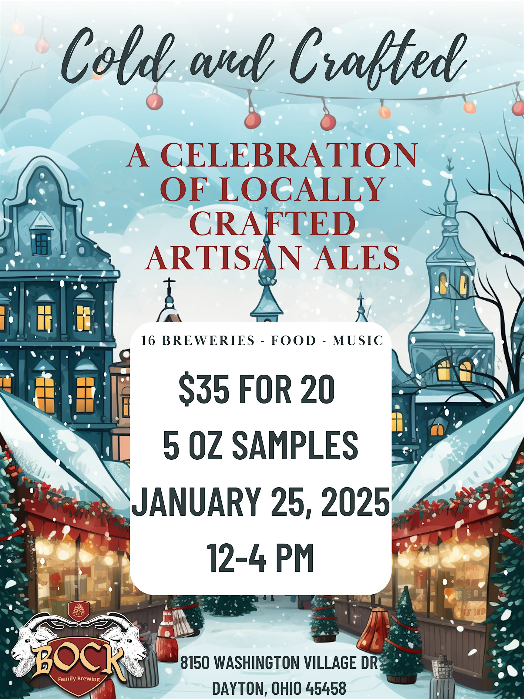 Copy of Cold and Crafted – A Celebration of Miami Valley Winter Beers – Dayton, OH