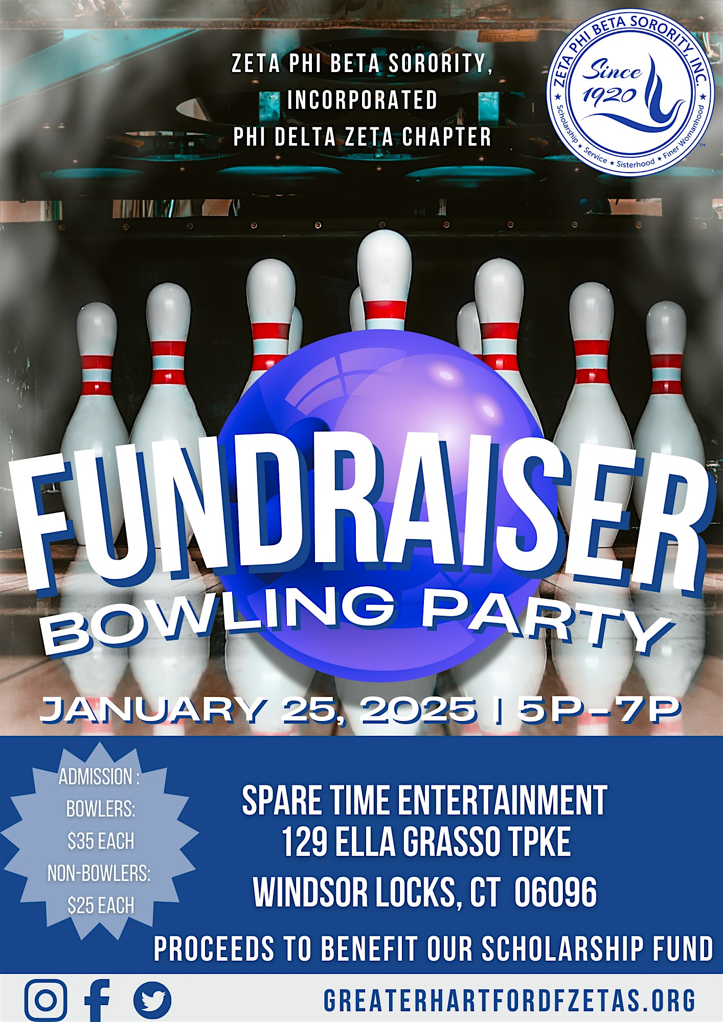 Bowling with the Zetas – Windsor Locks, CT