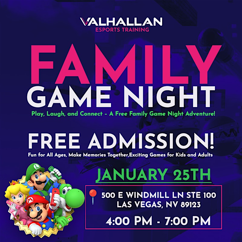 Family Game Night at Valhallan Esports – Las Vegas, NV